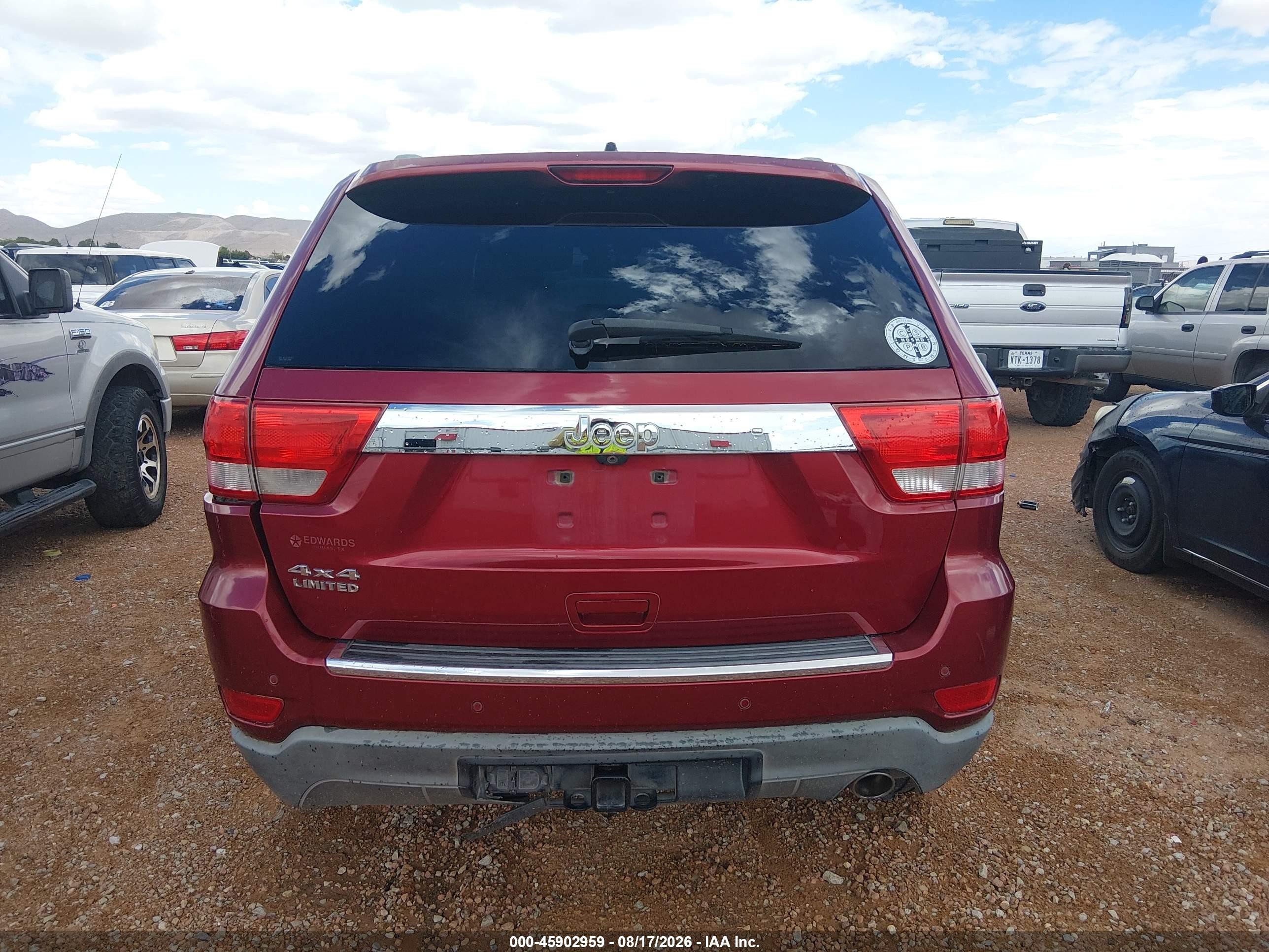 2012 Jeep Grand Cherokee Limited Maroon vin: 1C4RJFBGXCC244078