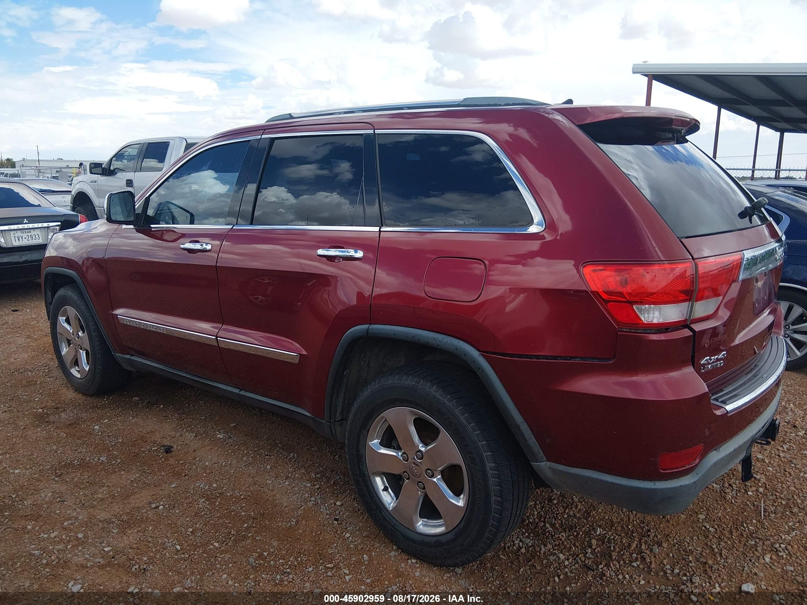 2012 Jeep Grand Cherokee Limited Maroon vin: 1C4RJFBGXCC244078