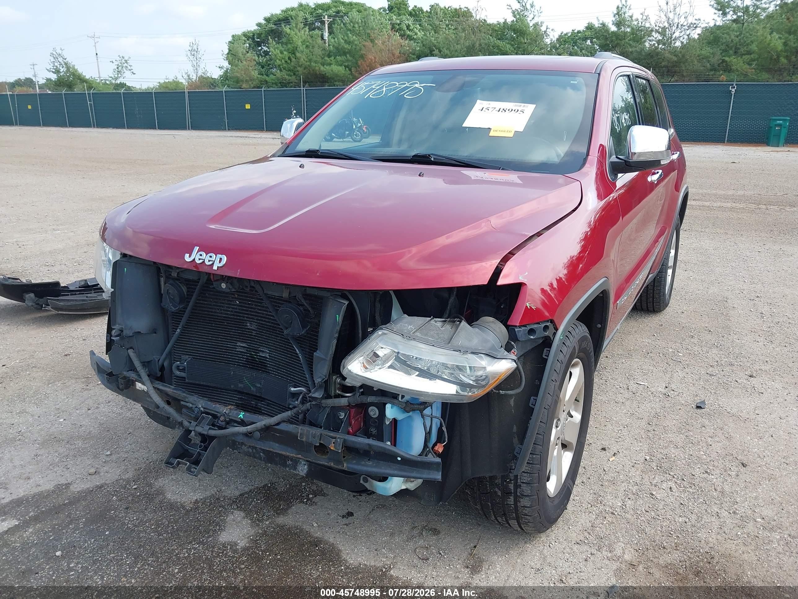 2013 Jeep Grand Cherokee Limited Red vin: 1C4RJFBGXDC511298