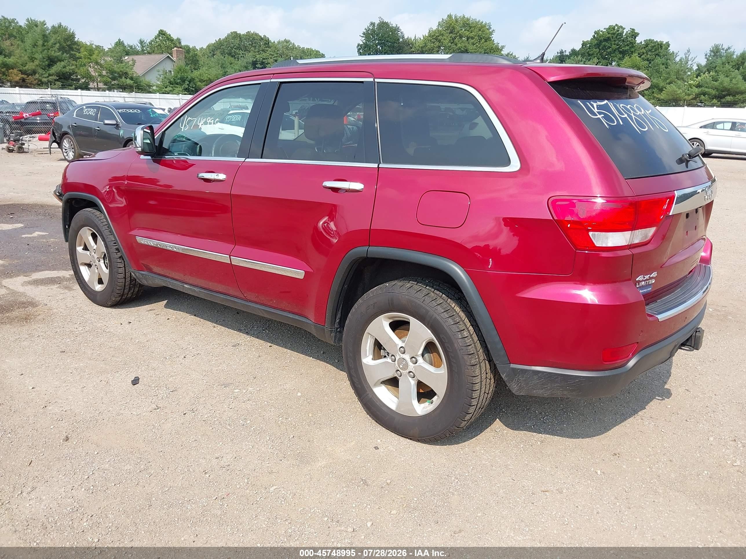 2013 Jeep Grand Cherokee Limited Red vin: 1C4RJFBGXDC511298