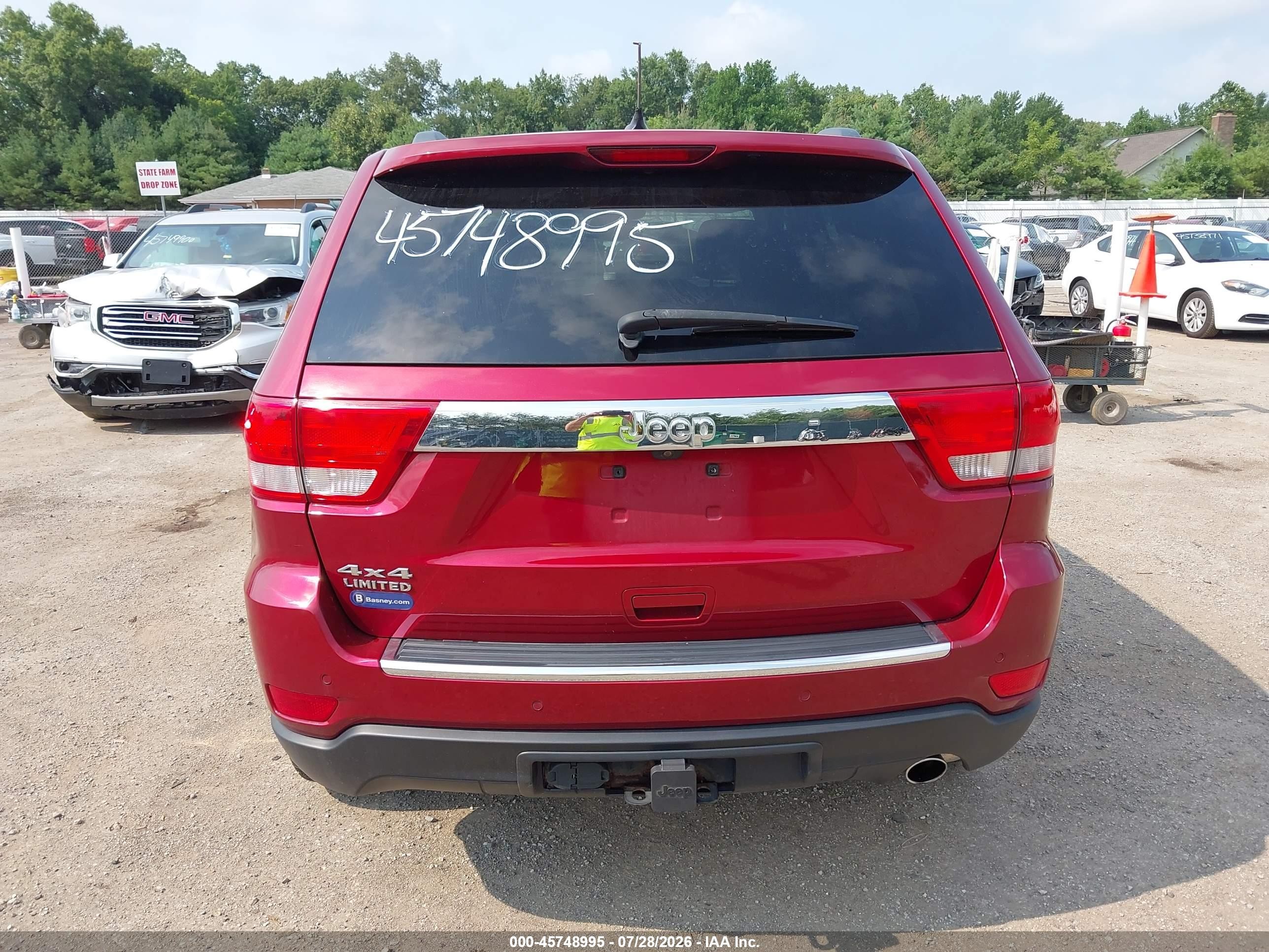 2013 Jeep Grand Cherokee Limited Red vin: 1C4RJFBGXDC511298