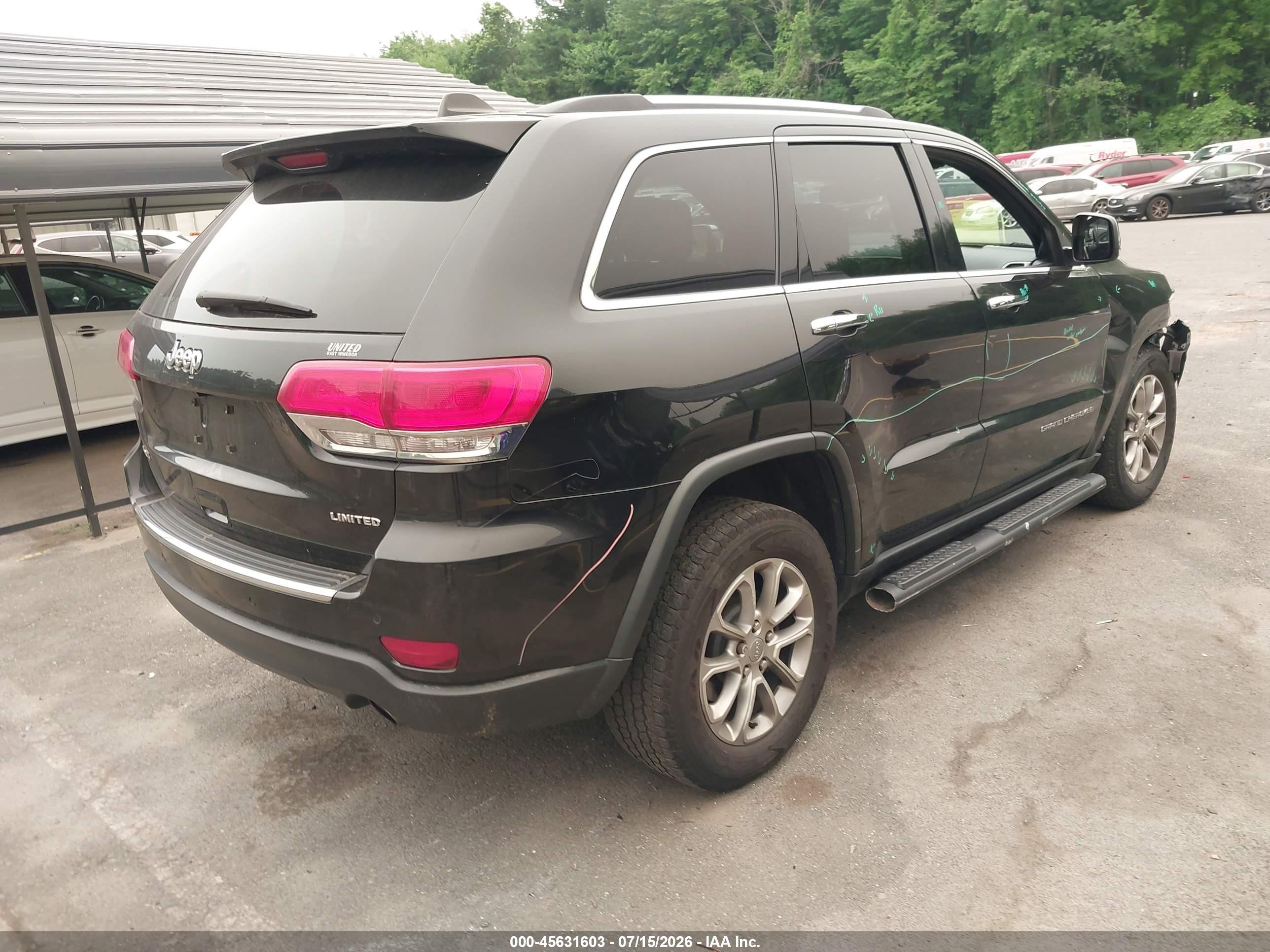 2014 Jeep Grand Cherokee Limited Black vin: 1C4RJFBGXEC131895