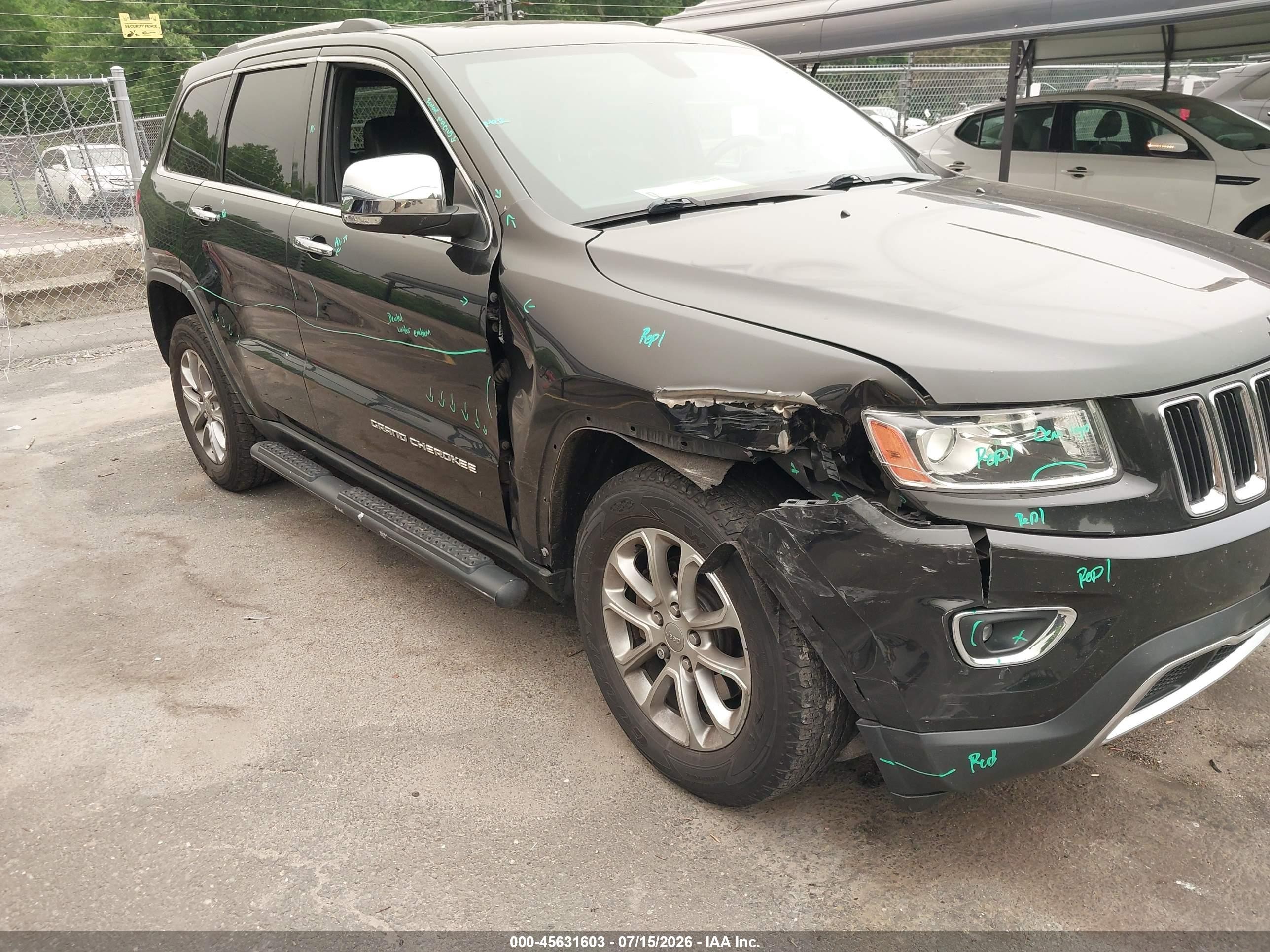 2014 Jeep Grand Cherokee Limited Black vin: 1C4RJFBGXEC131895