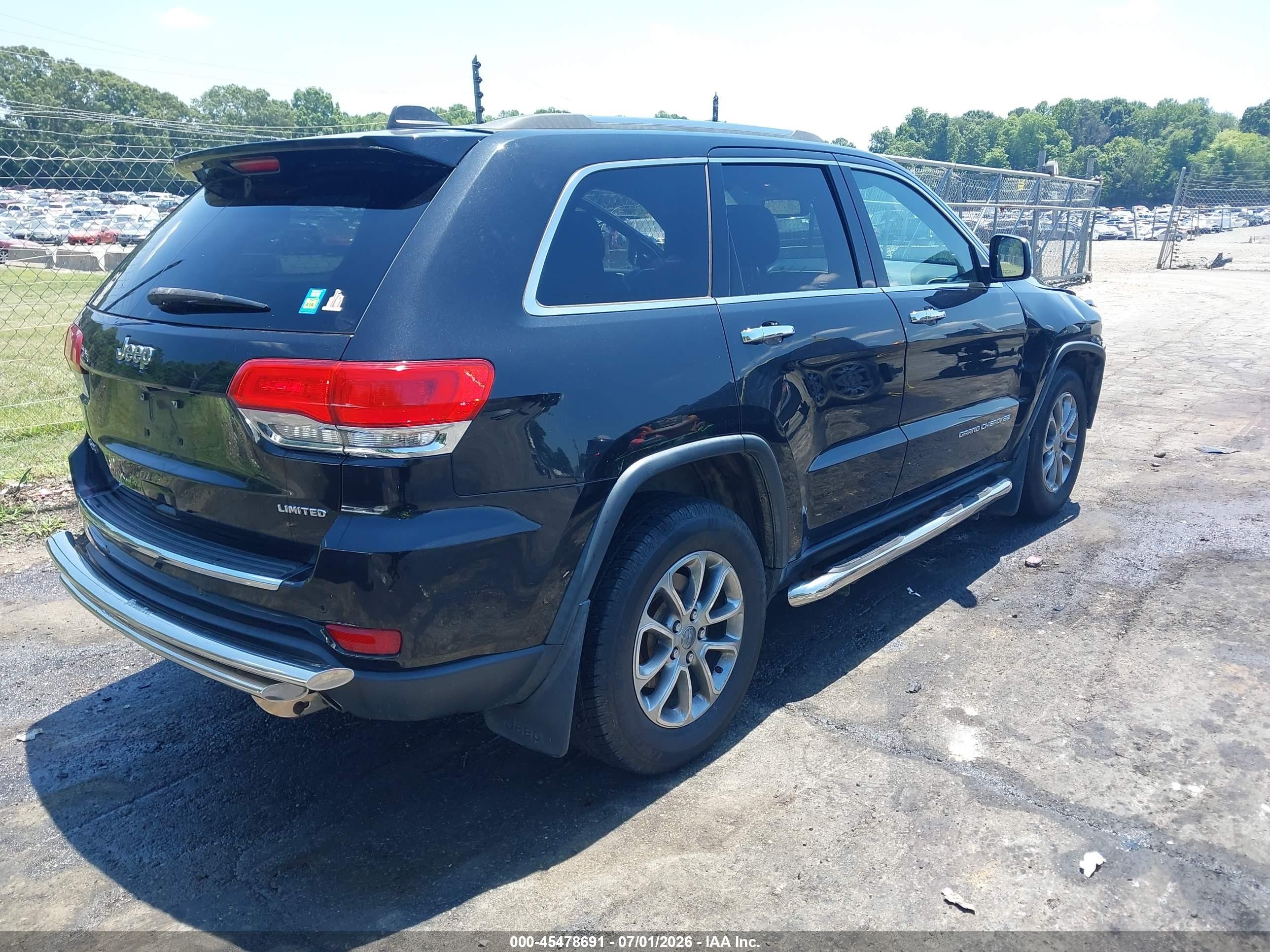 2014 Jeep Grand Cherokee Limited Черный vin: 1C4RJFBGXEC209768