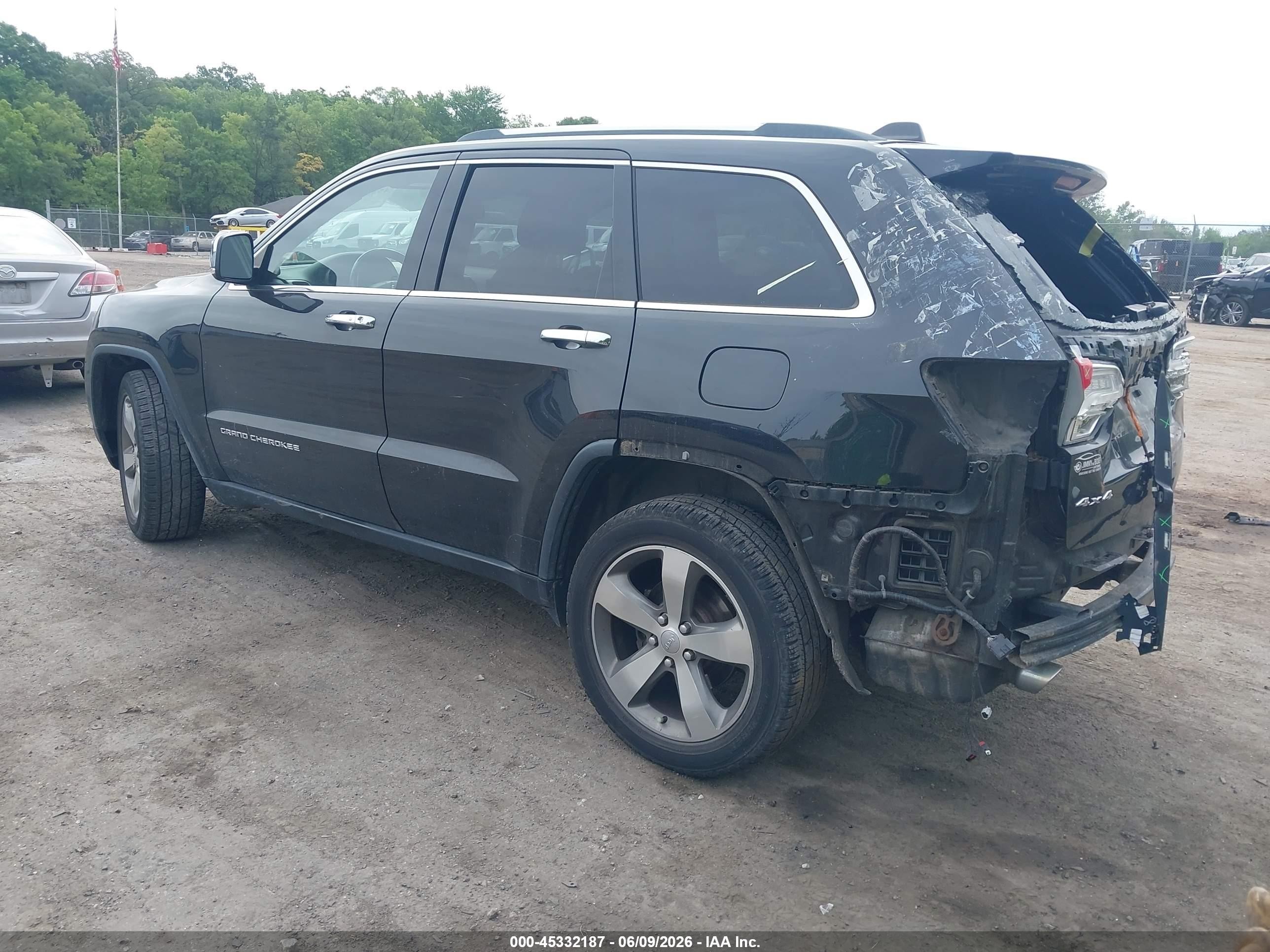 2014 Jeep Grand Cherokee Limited Black vin: 1C4RJFBGXEC254824