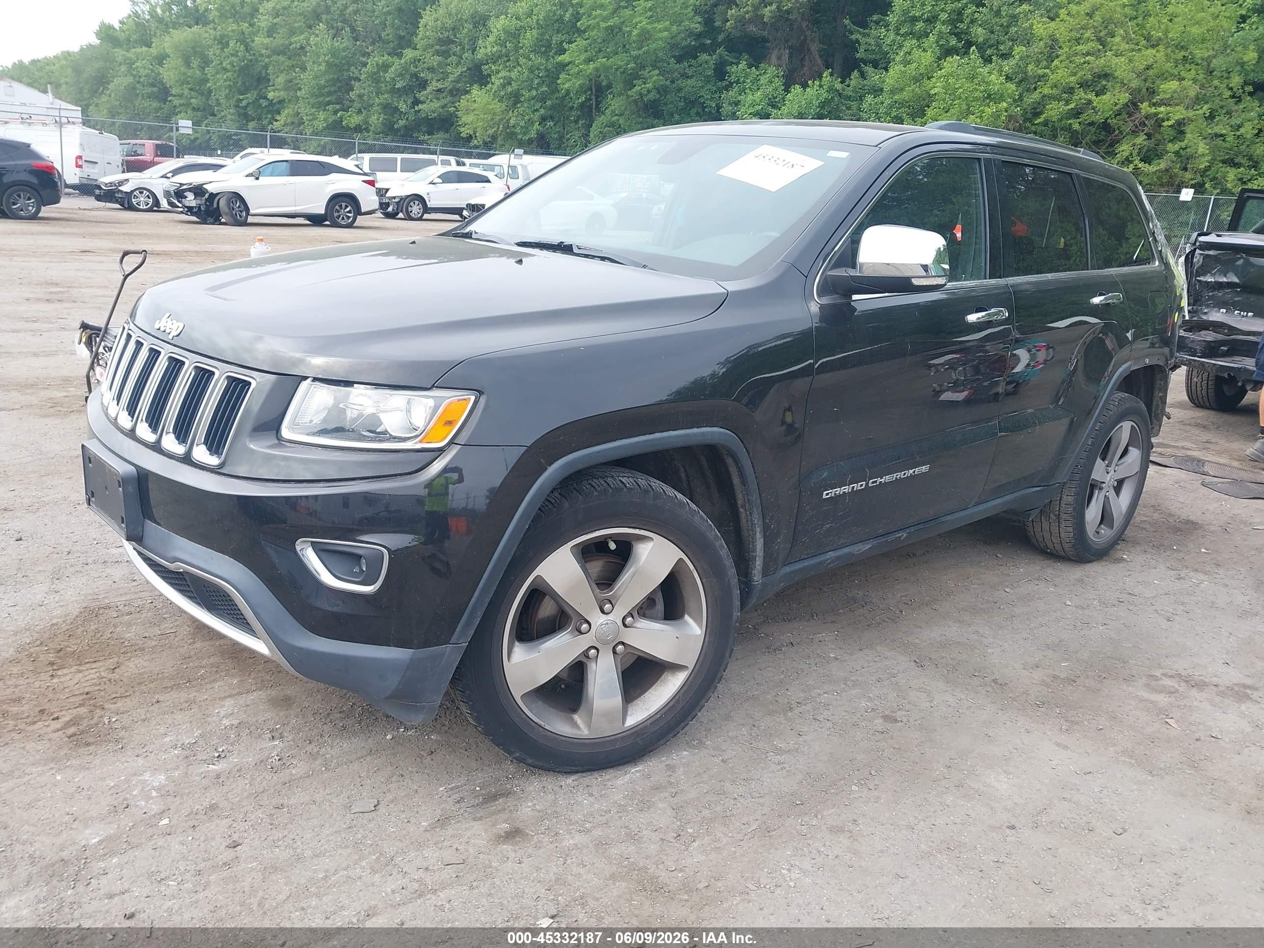 2014 Jeep Grand Cherokee Limited Black vin: 1C4RJFBGXEC254824