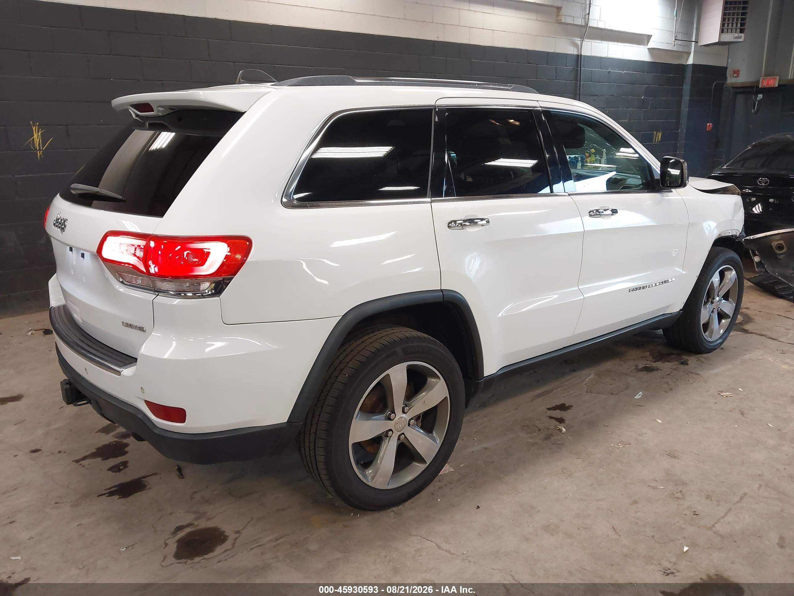 2014 Jeep Grand Cherokee Limited Белый vin: 1C4RJFBGXEC275057