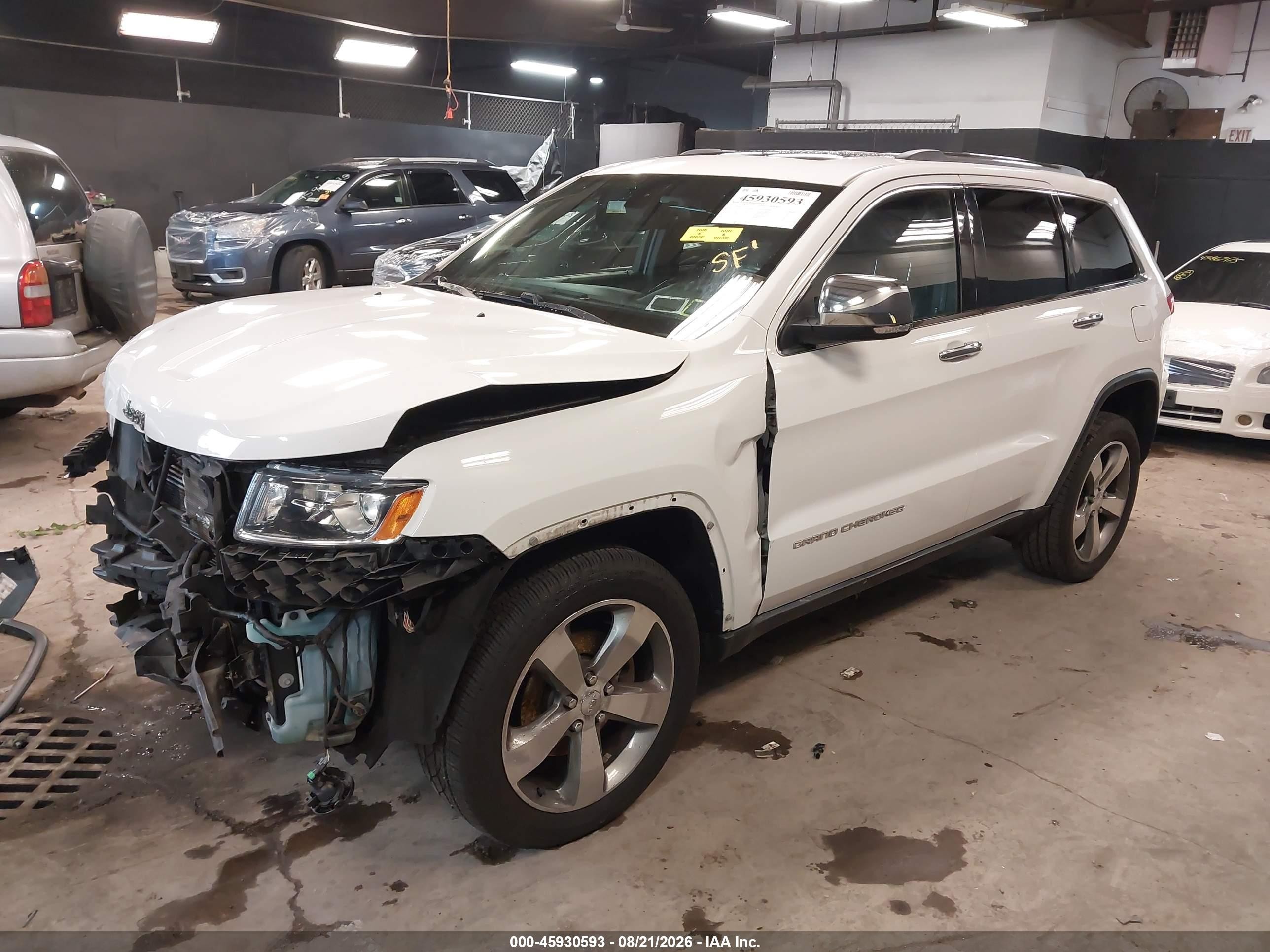 2014 Jeep Grand Cherokee Limited Белый vin: 1C4RJFBGXEC275057