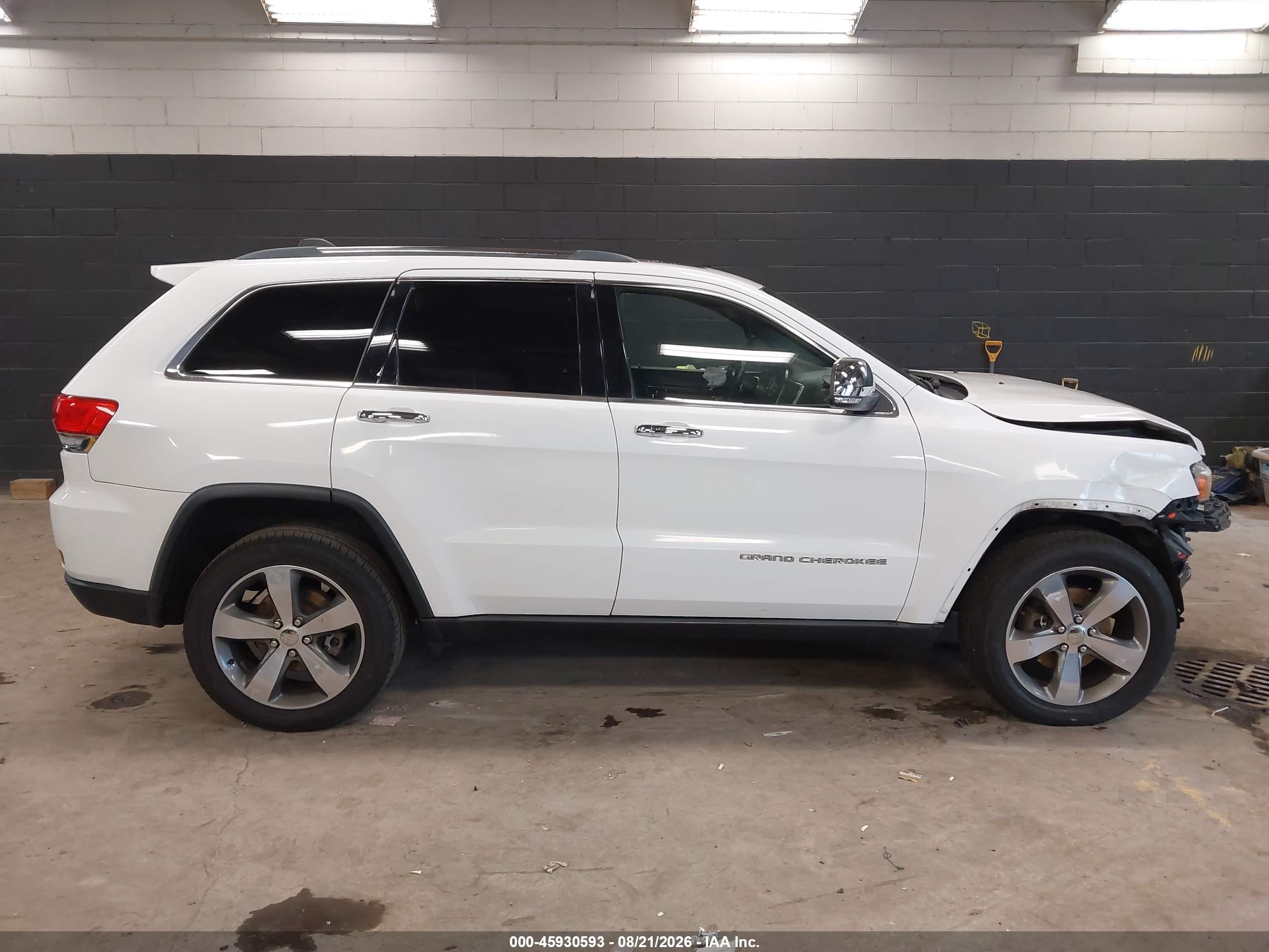 2014 Jeep Grand Cherokee Limited Белый vin: 1C4RJFBGXEC275057