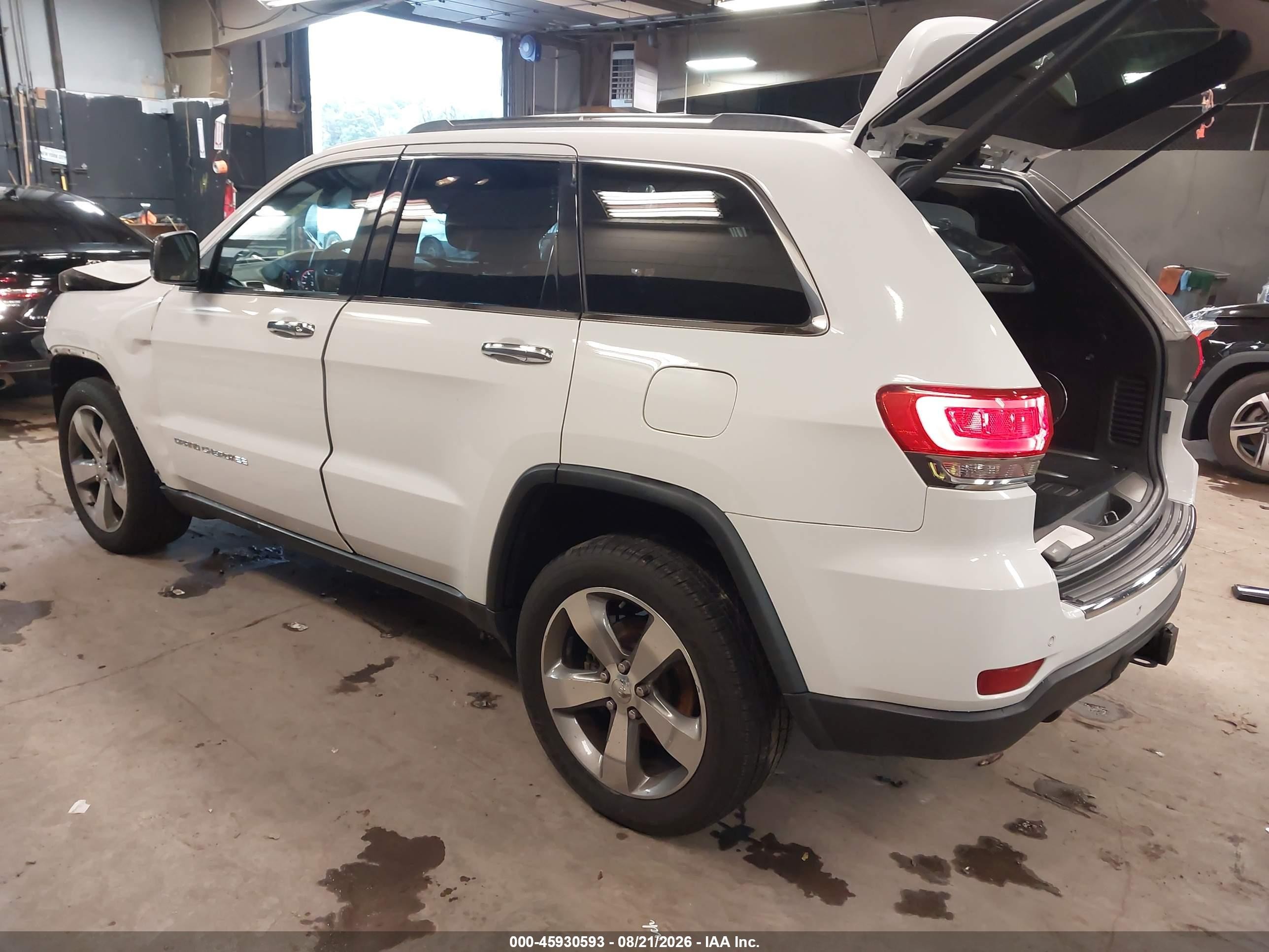 2014 Jeep Grand Cherokee Limited Белый vin: 1C4RJFBGXEC275057