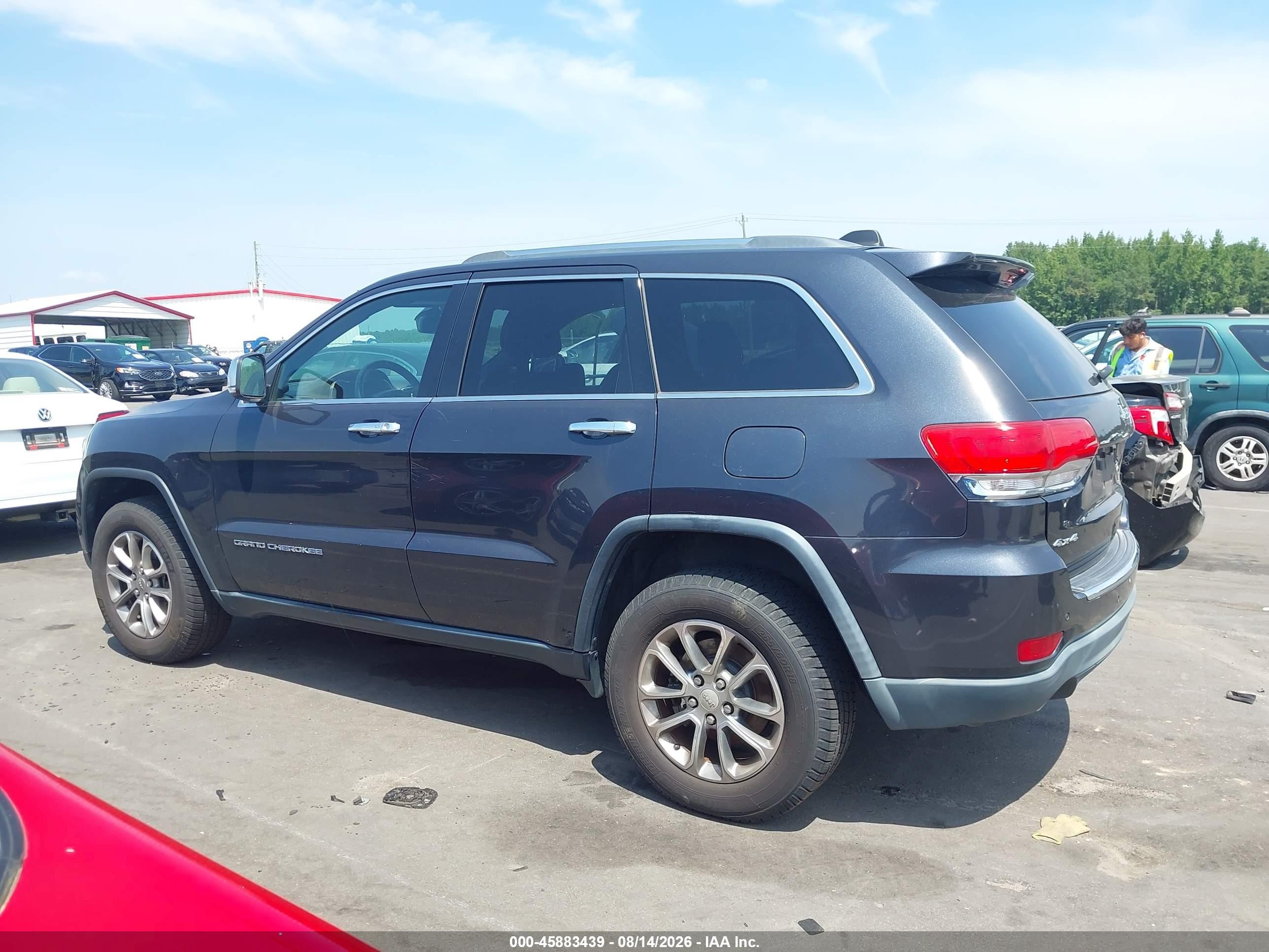 2014 Jeep Grand Cherokee Limited Blue vin: 1C4RJFBGXEC280694