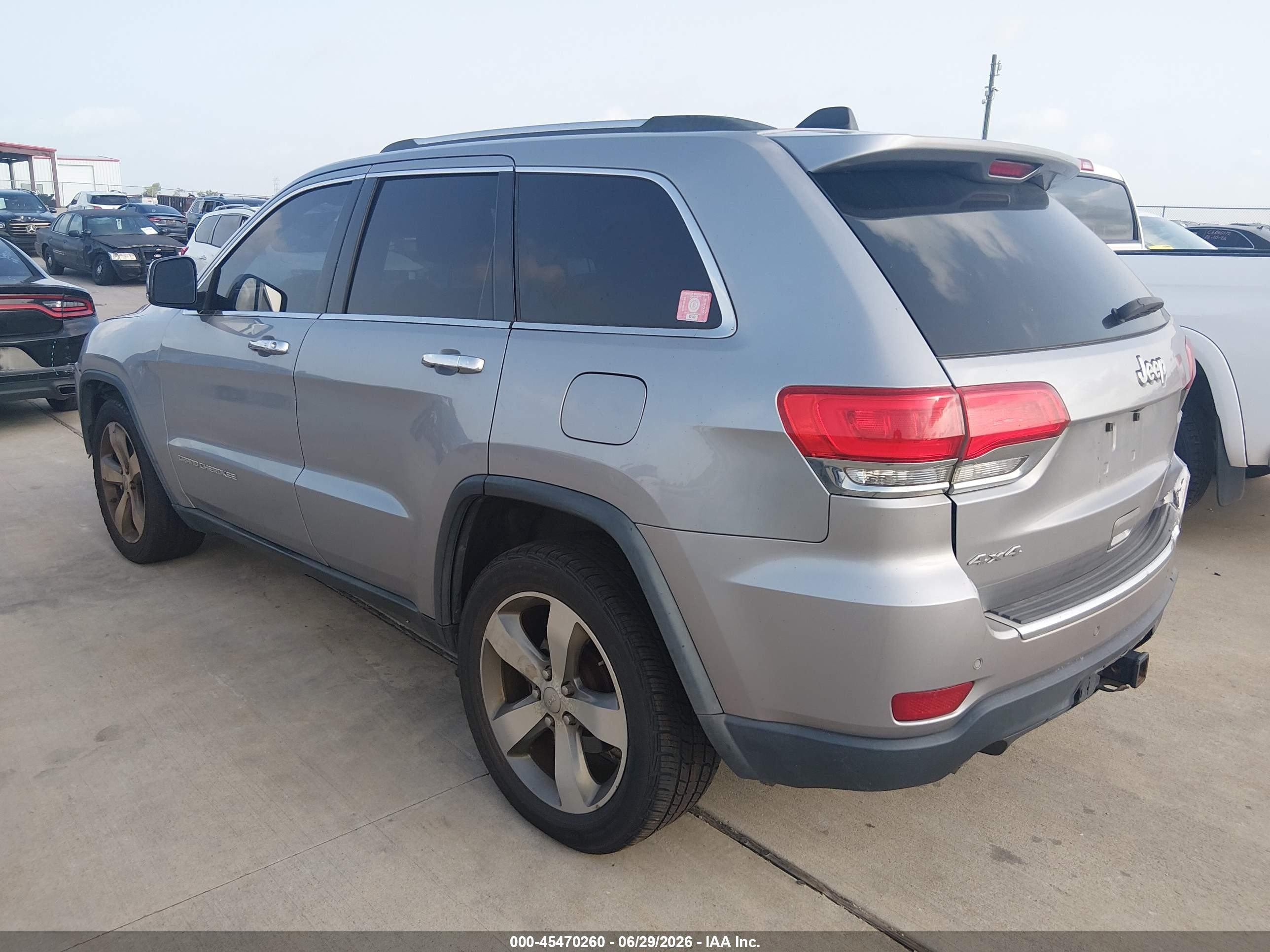 2014 Jeep Grand Cherokee Limited Gray vin: 1C4RJFBGXEC288696