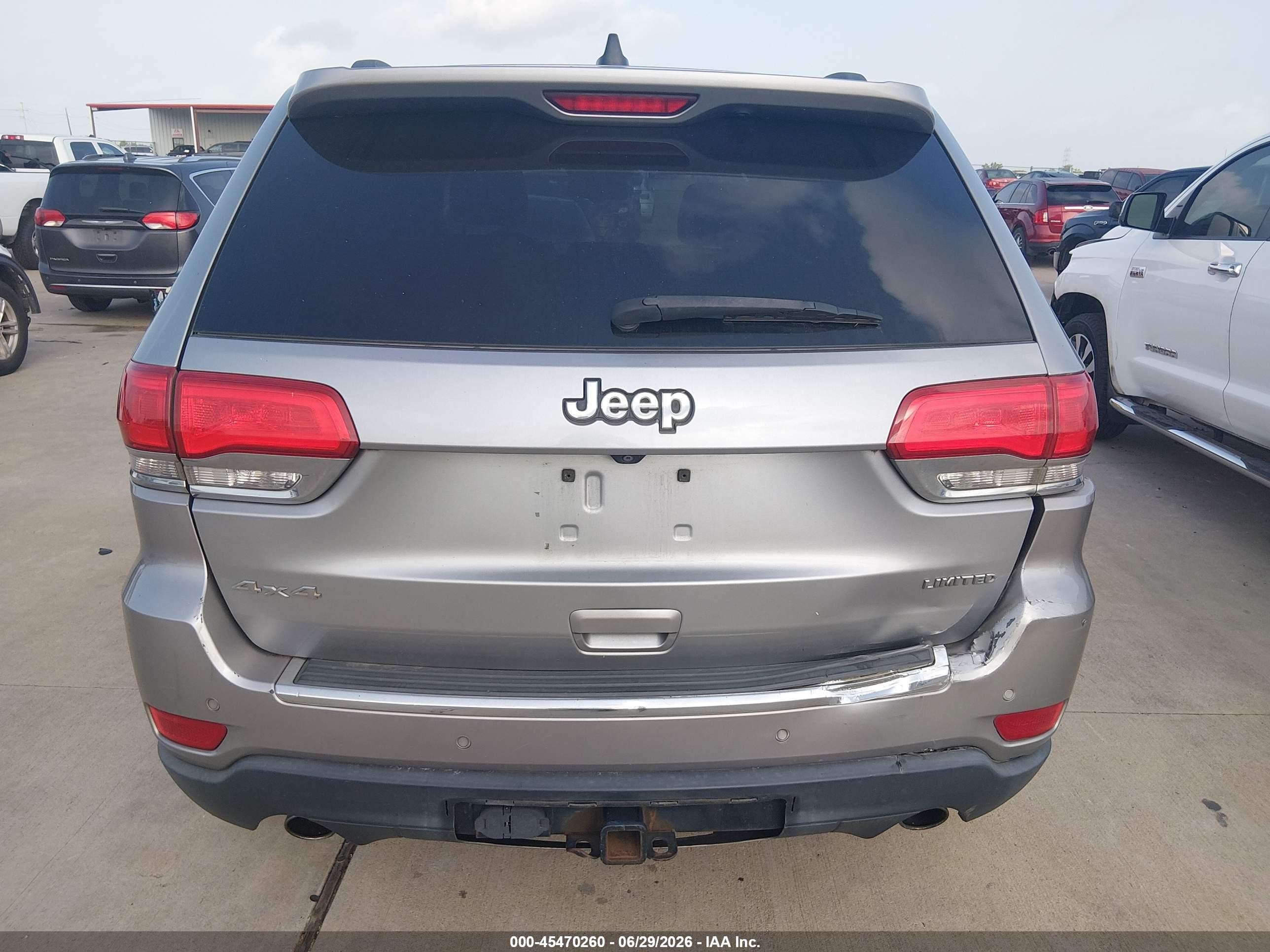 2014 Jeep Grand Cherokee Limited Gray vin: 1C4RJFBGXEC288696