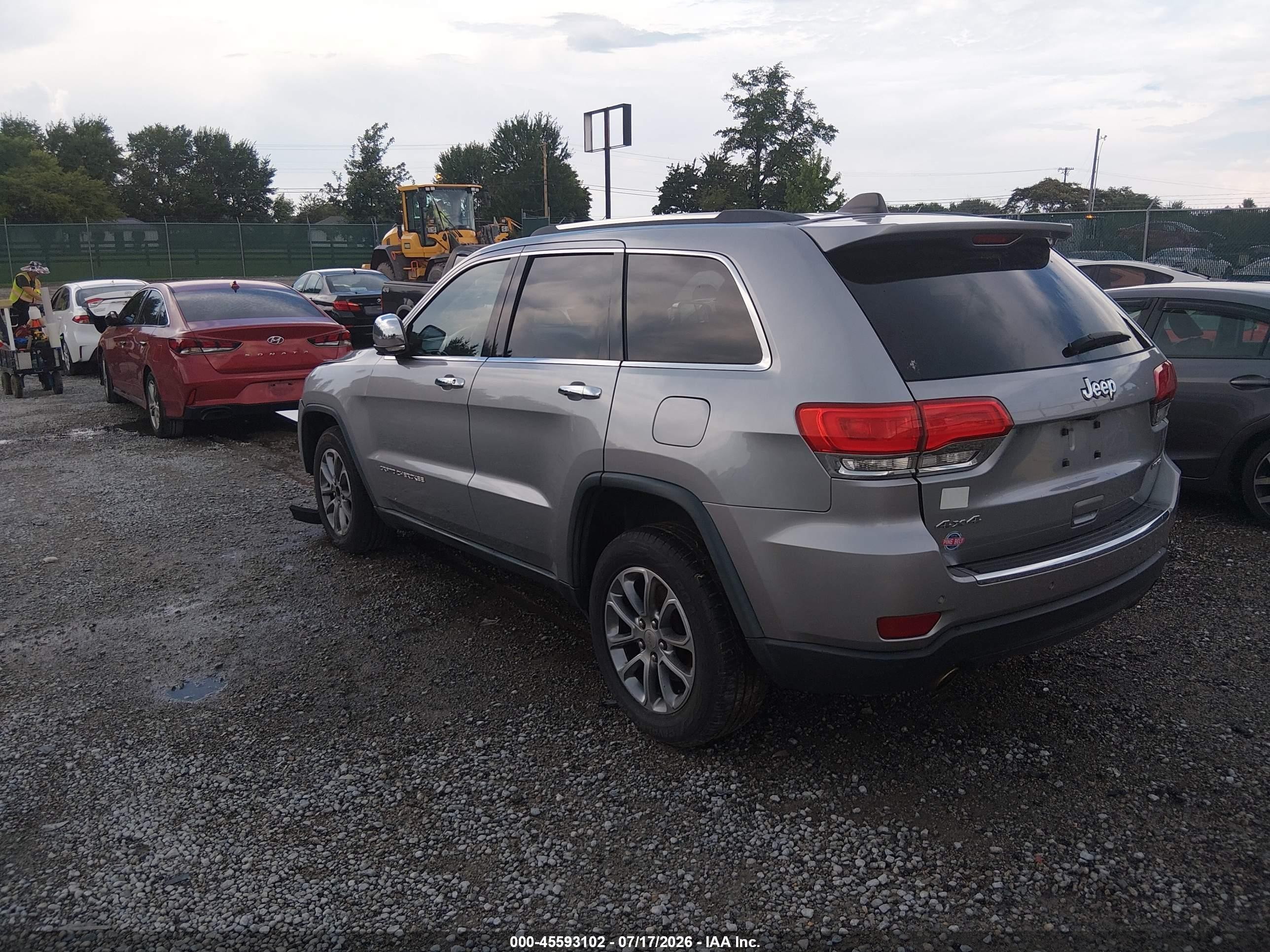 2014 Jeep Grand Cherokee Limited Серый vin: 1C4RJFBGXEC325200