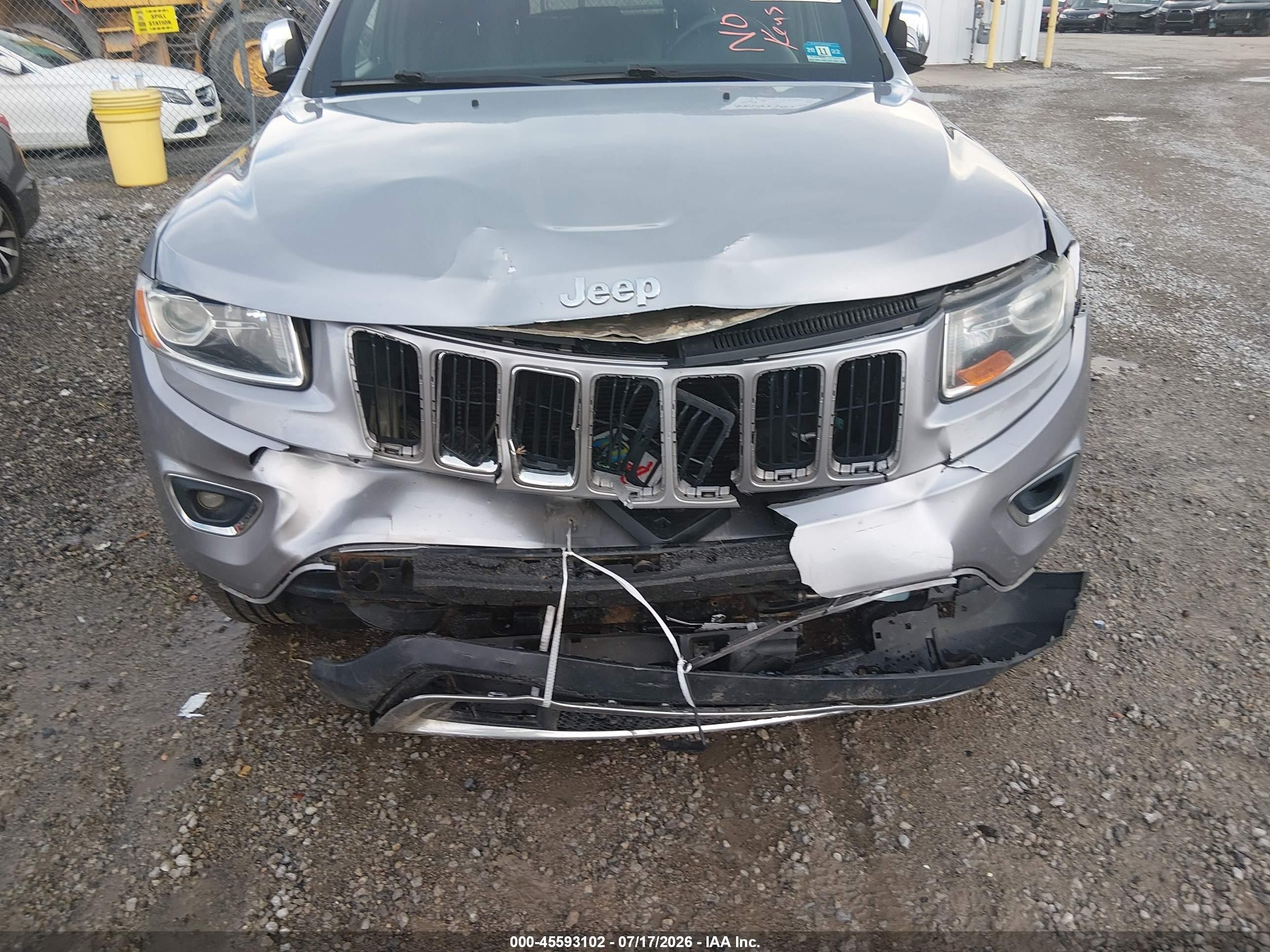 2014 Jeep Grand Cherokee Limited Серый vin: 1C4RJFBGXEC325200