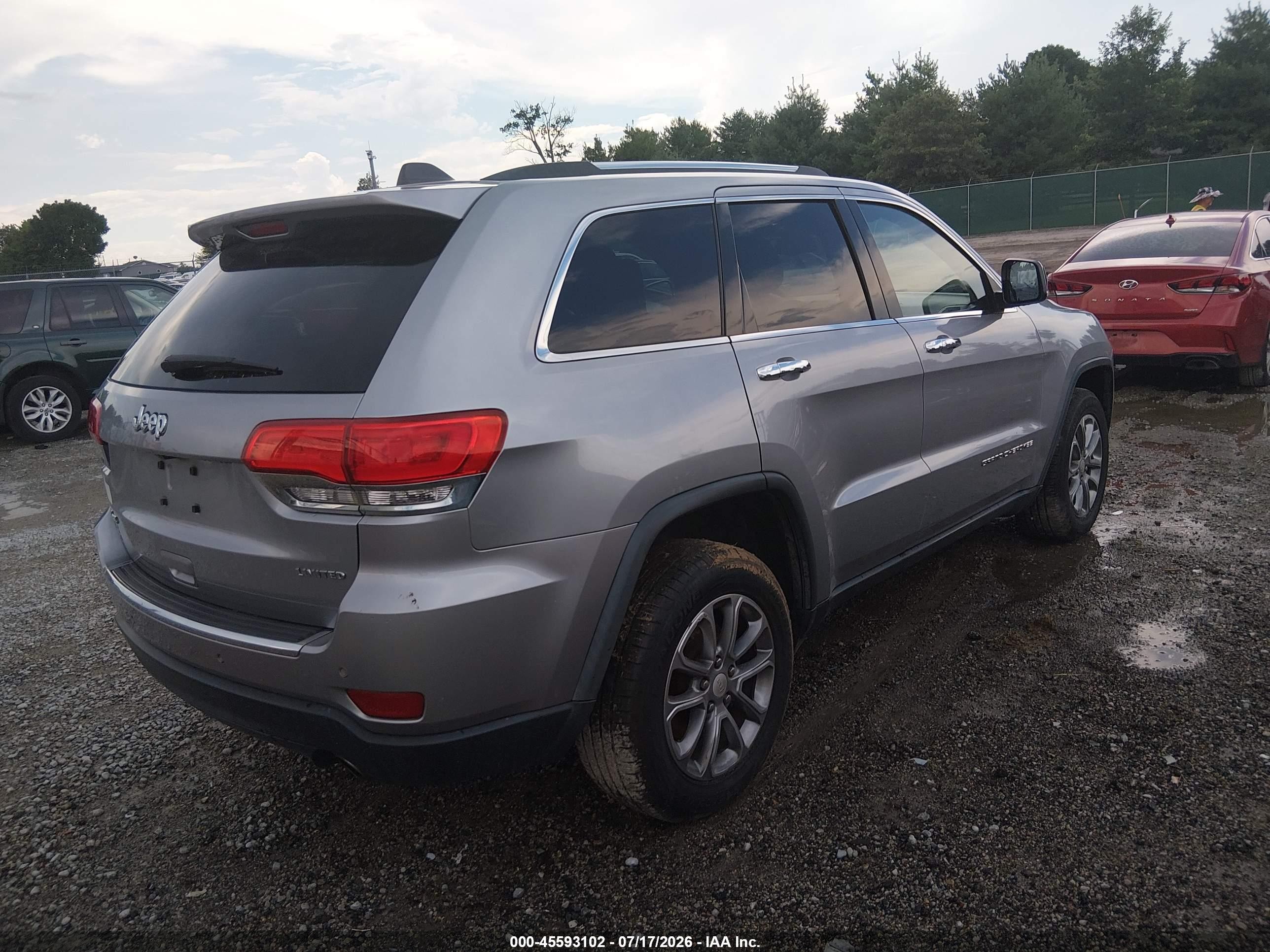 2014 Jeep Grand Cherokee Limited Серый vin: 1C4RJFBGXEC325200