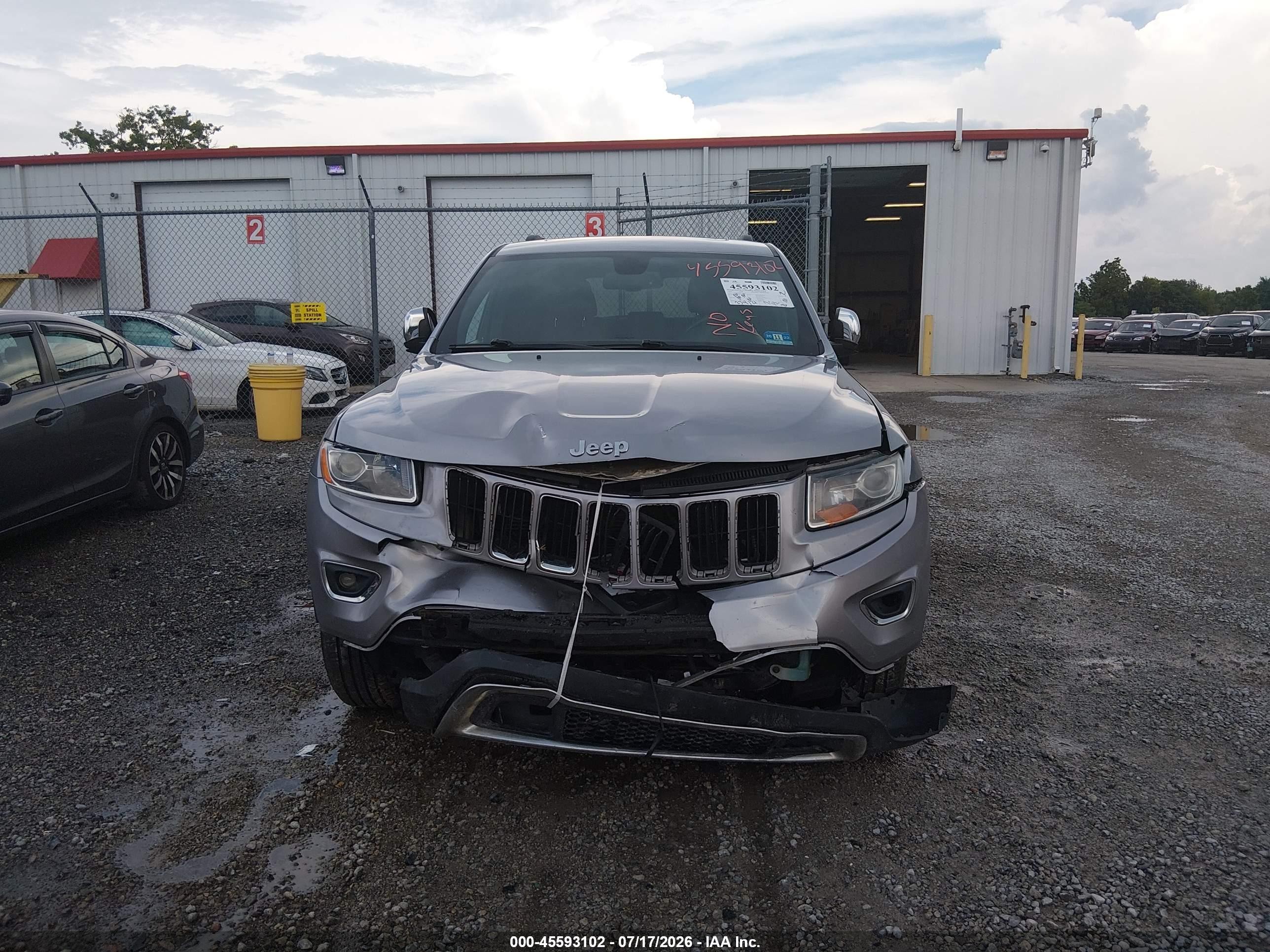 2014 Jeep Grand Cherokee Limited Серый vin: 1C4RJFBGXEC325200