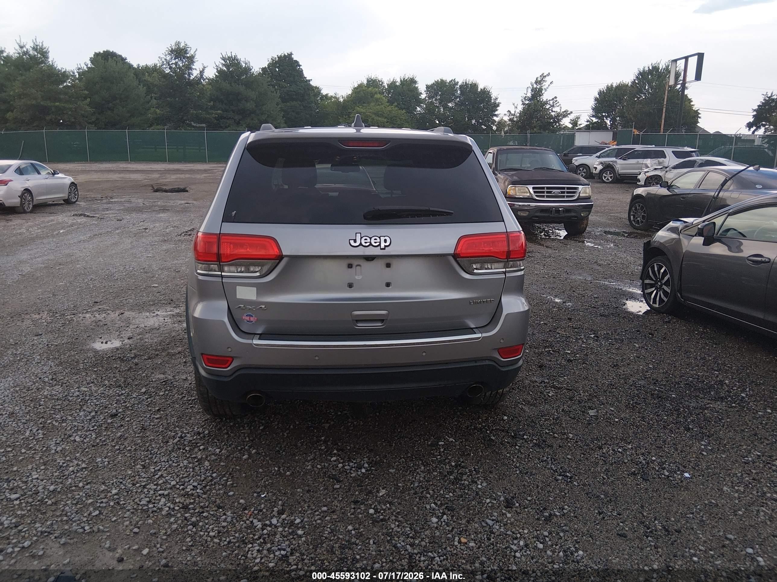 2014 Jeep Grand Cherokee Limited Серый vin: 1C4RJFBGXEC325200