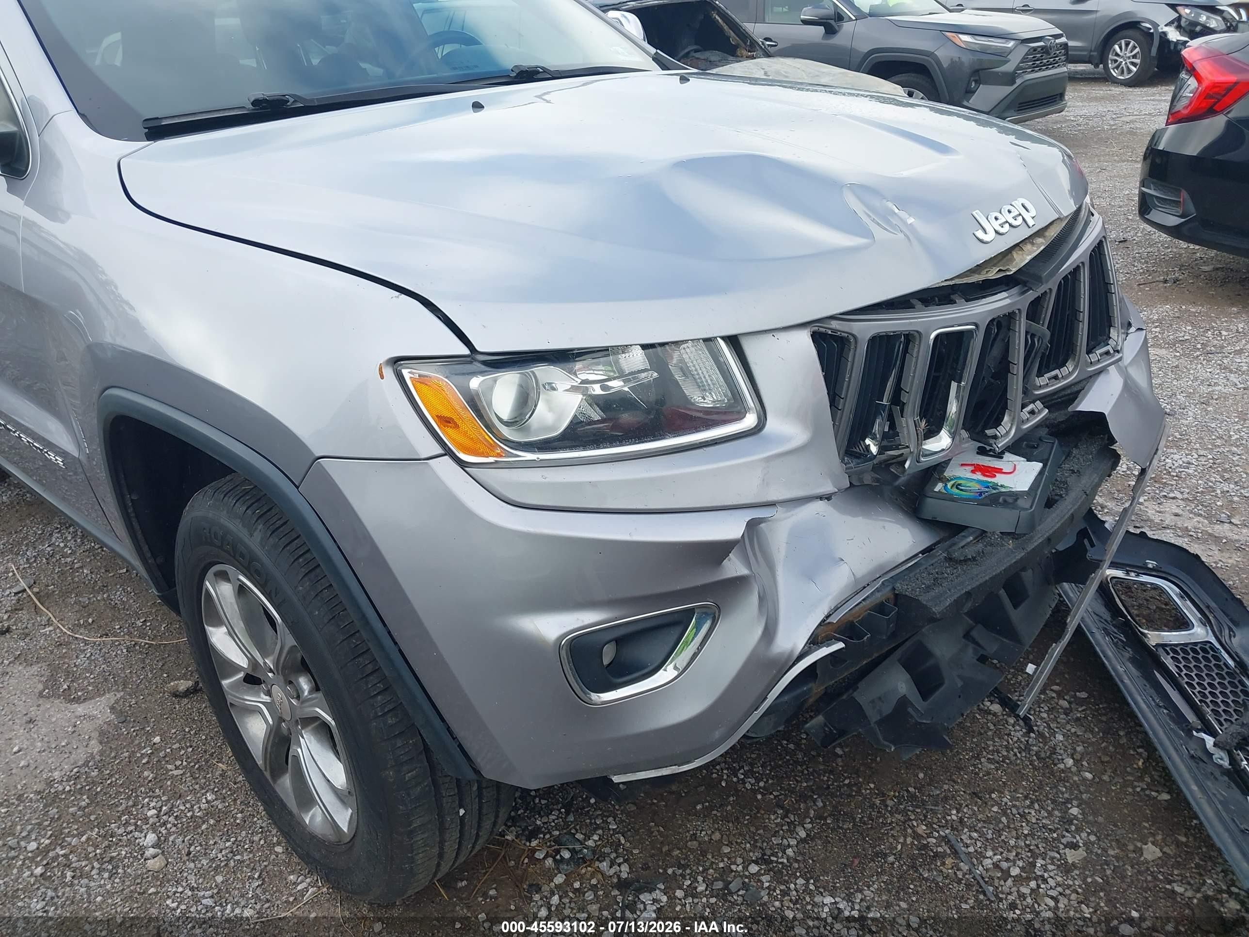 2014 Jeep Grand Cherokee Limited Серый vin: 1C4RJFBGXEC325200