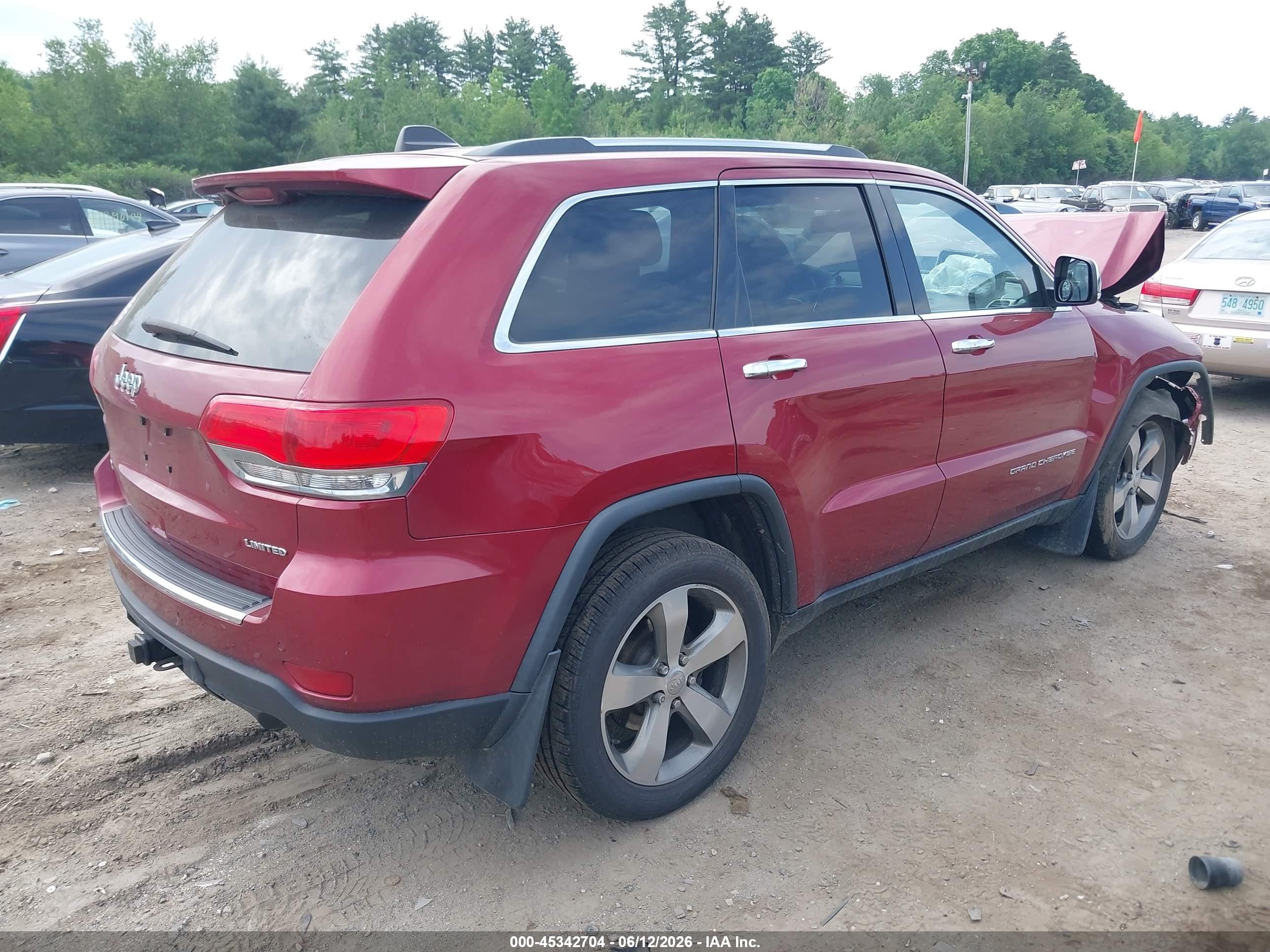 2014 Jeep Grand Cherokee Limited Red vin: 1C4RJFBGXEC328856