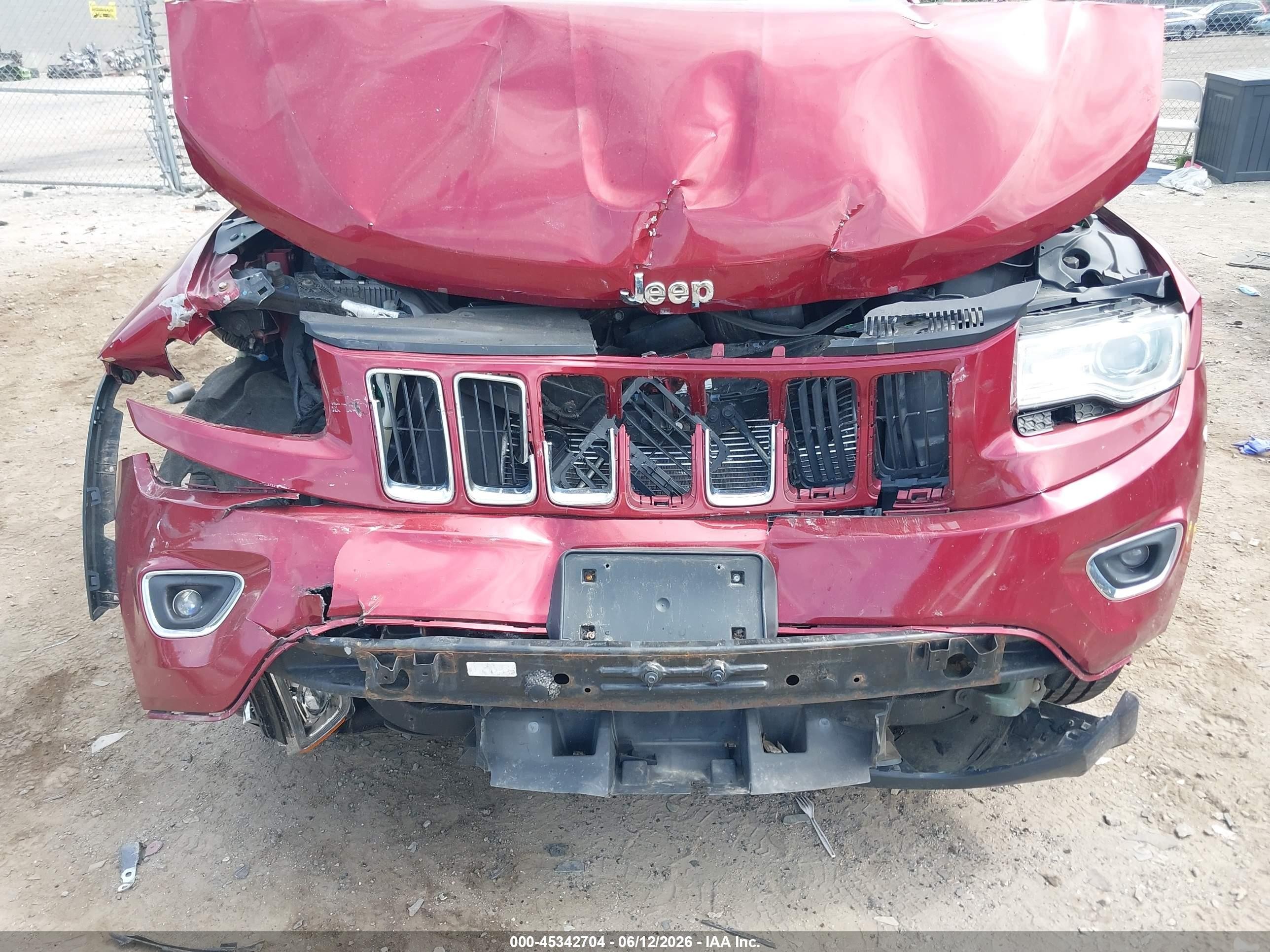 2014 Jeep Grand Cherokee Limited Red vin: 1C4RJFBGXEC328856