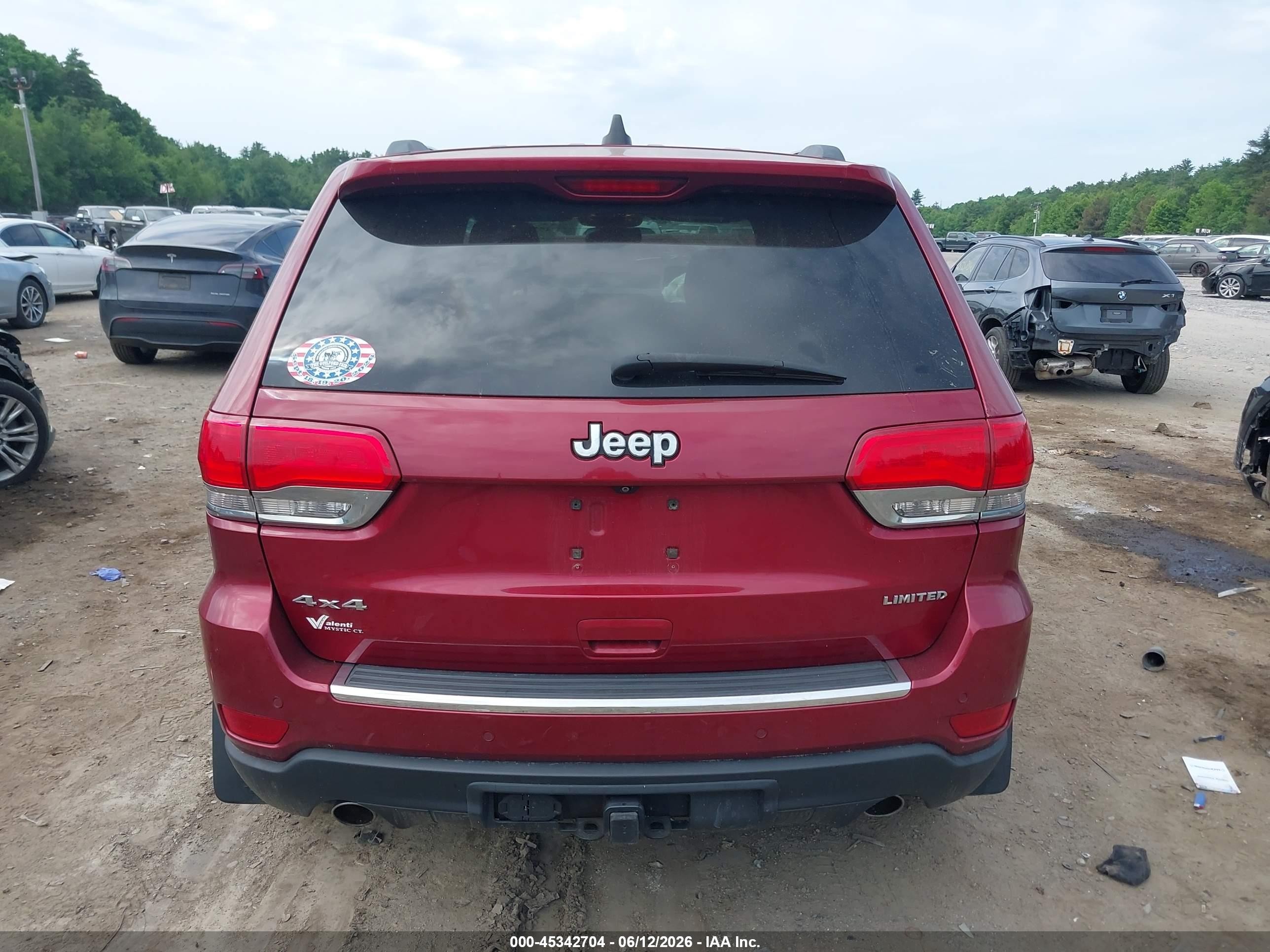2014 Jeep Grand Cherokee Limited Red vin: 1C4RJFBGXEC328856