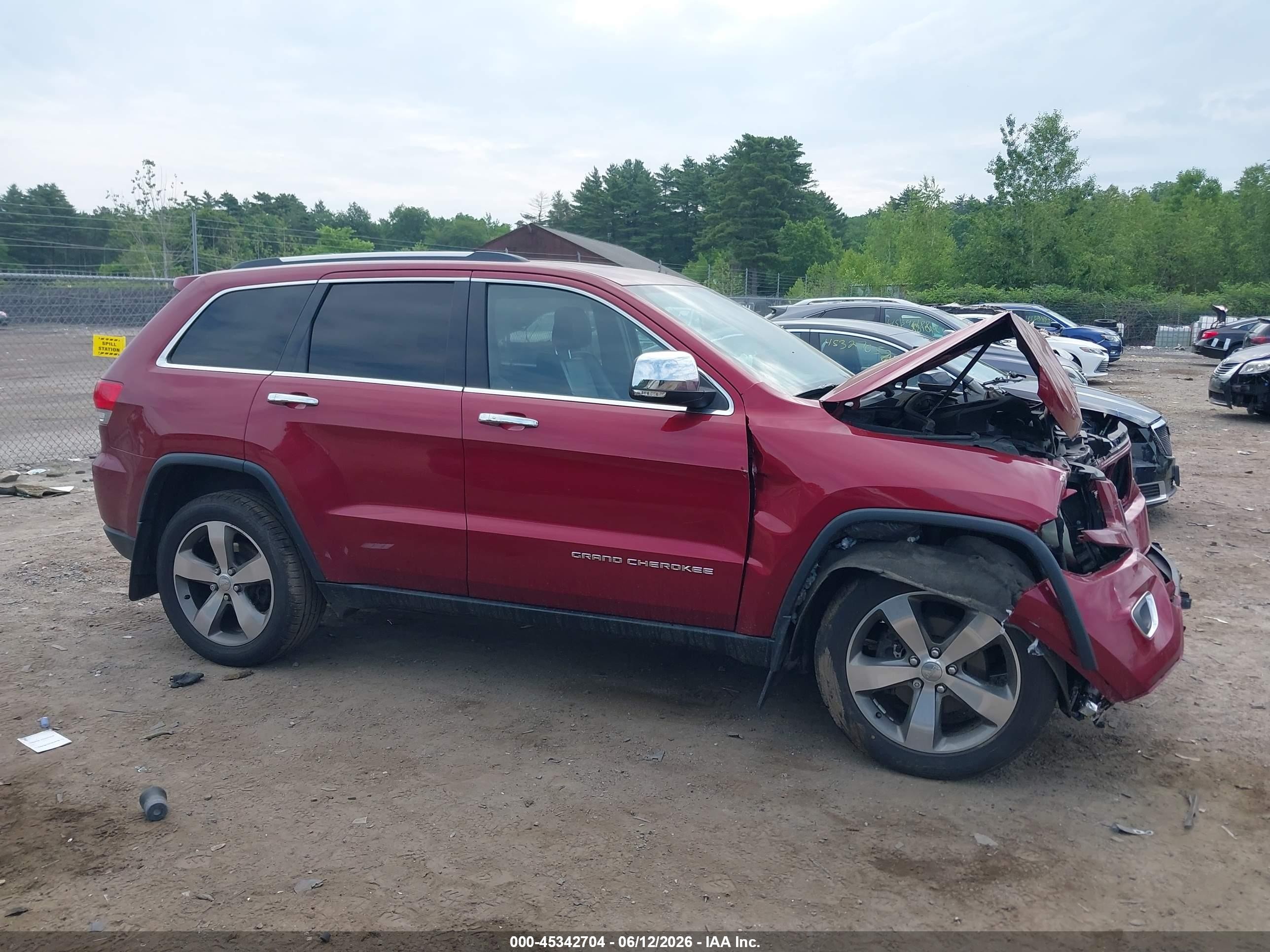 2014 Jeep Grand Cherokee Limited Red vin: 1C4RJFBGXEC328856