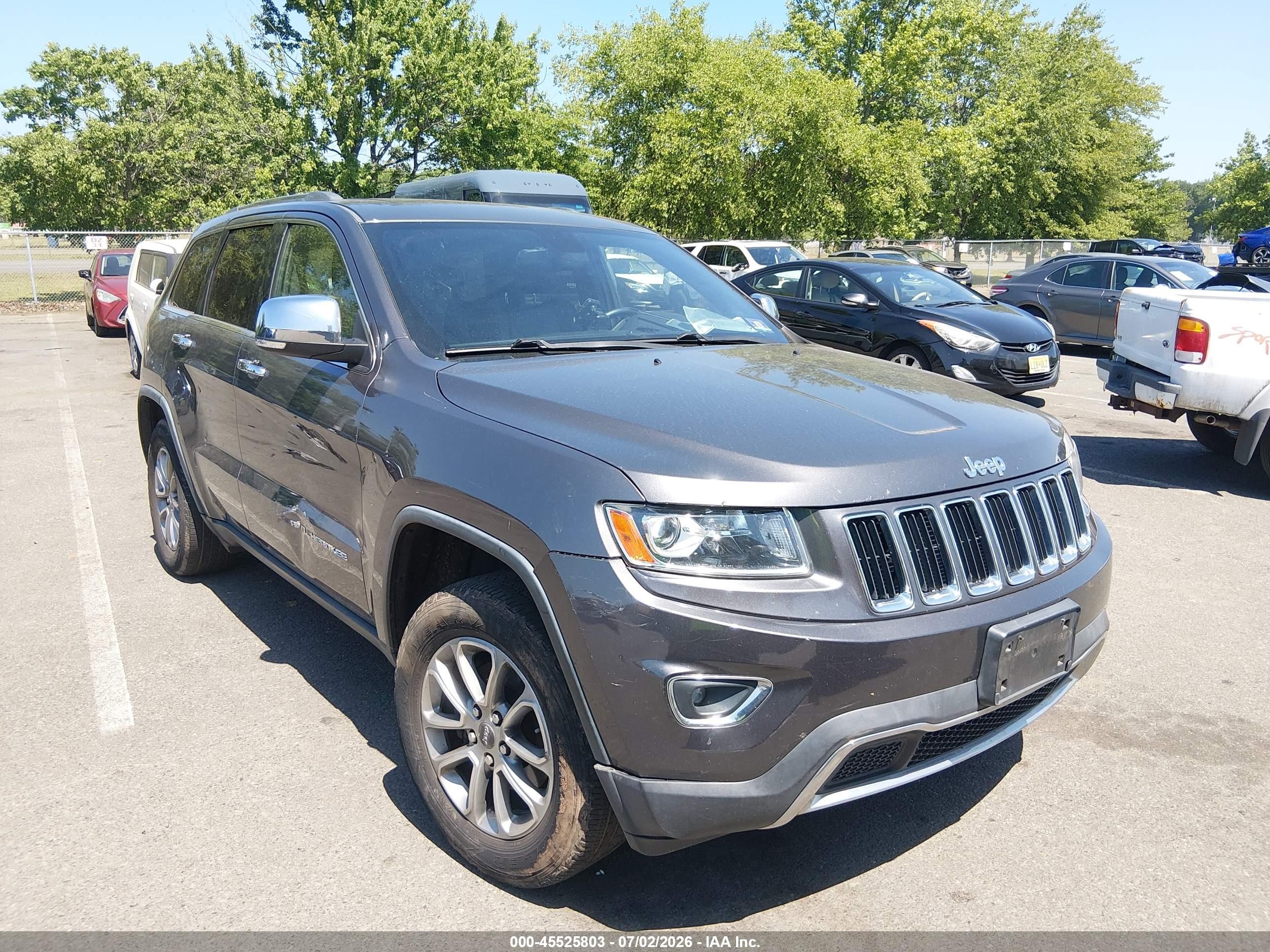 2014 Jeep Grand Cherokee Limited Серый vin: 1C4RJFBGXEC335029