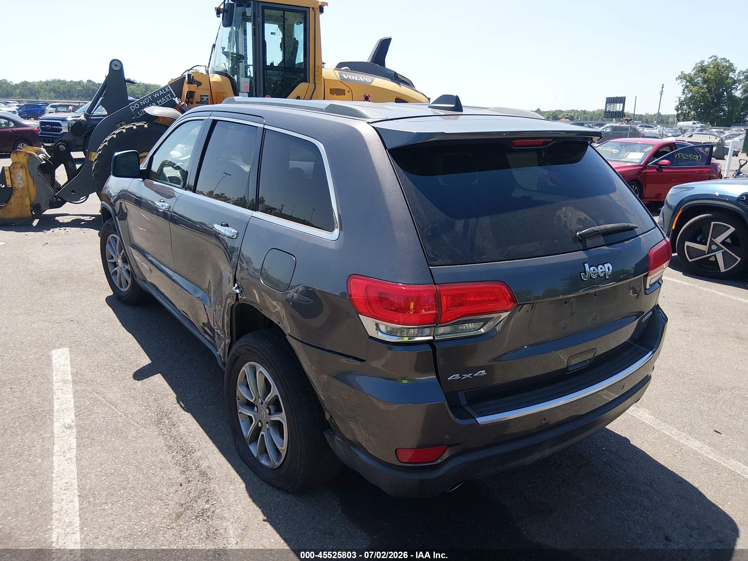 2014 Jeep Grand Cherokee Limited Gray vin: 1C4RJFBGXEC335029