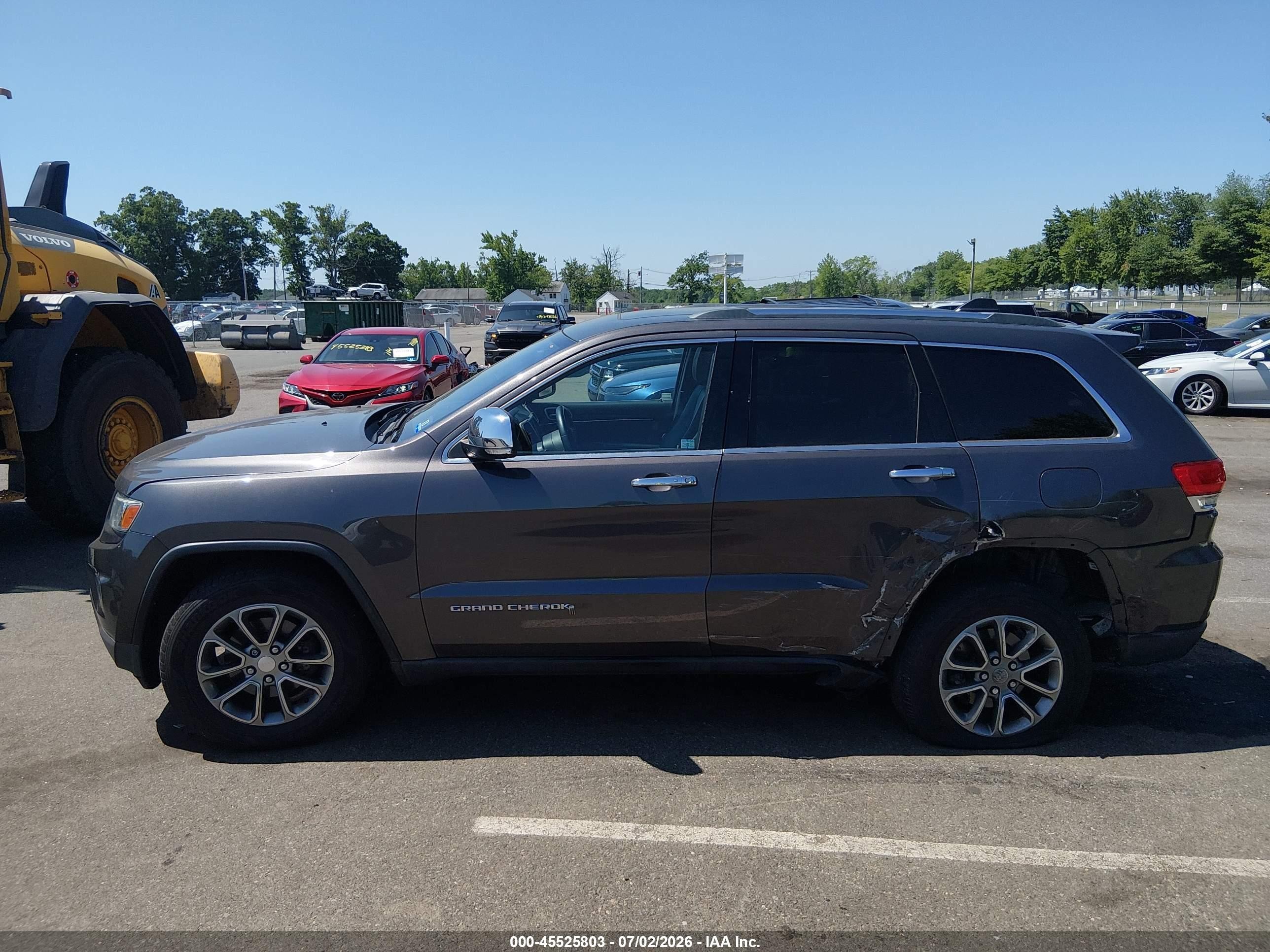 2014 Jeep Grand Cherokee Limited Gray vin: 1C4RJFBGXEC335029