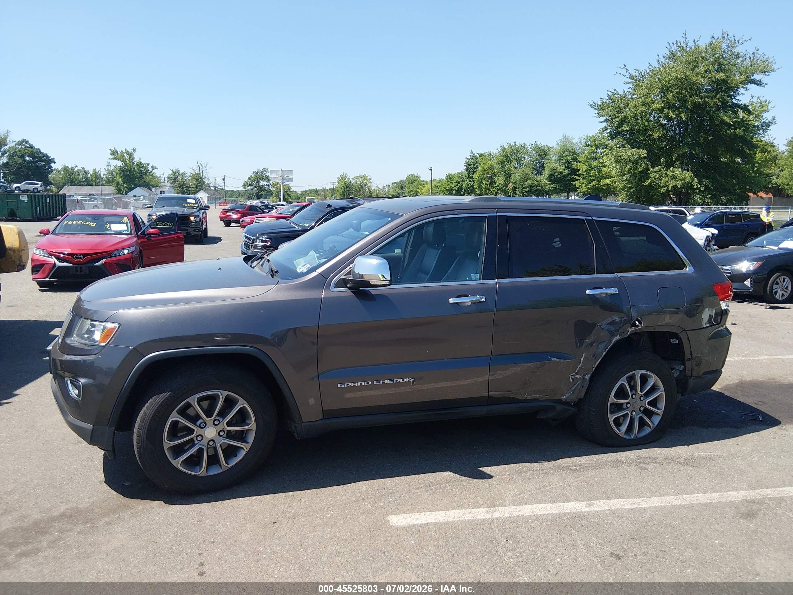 2014 Jeep Grand Cherokee Limited Gray vin: 1C4RJFBGXEC335029