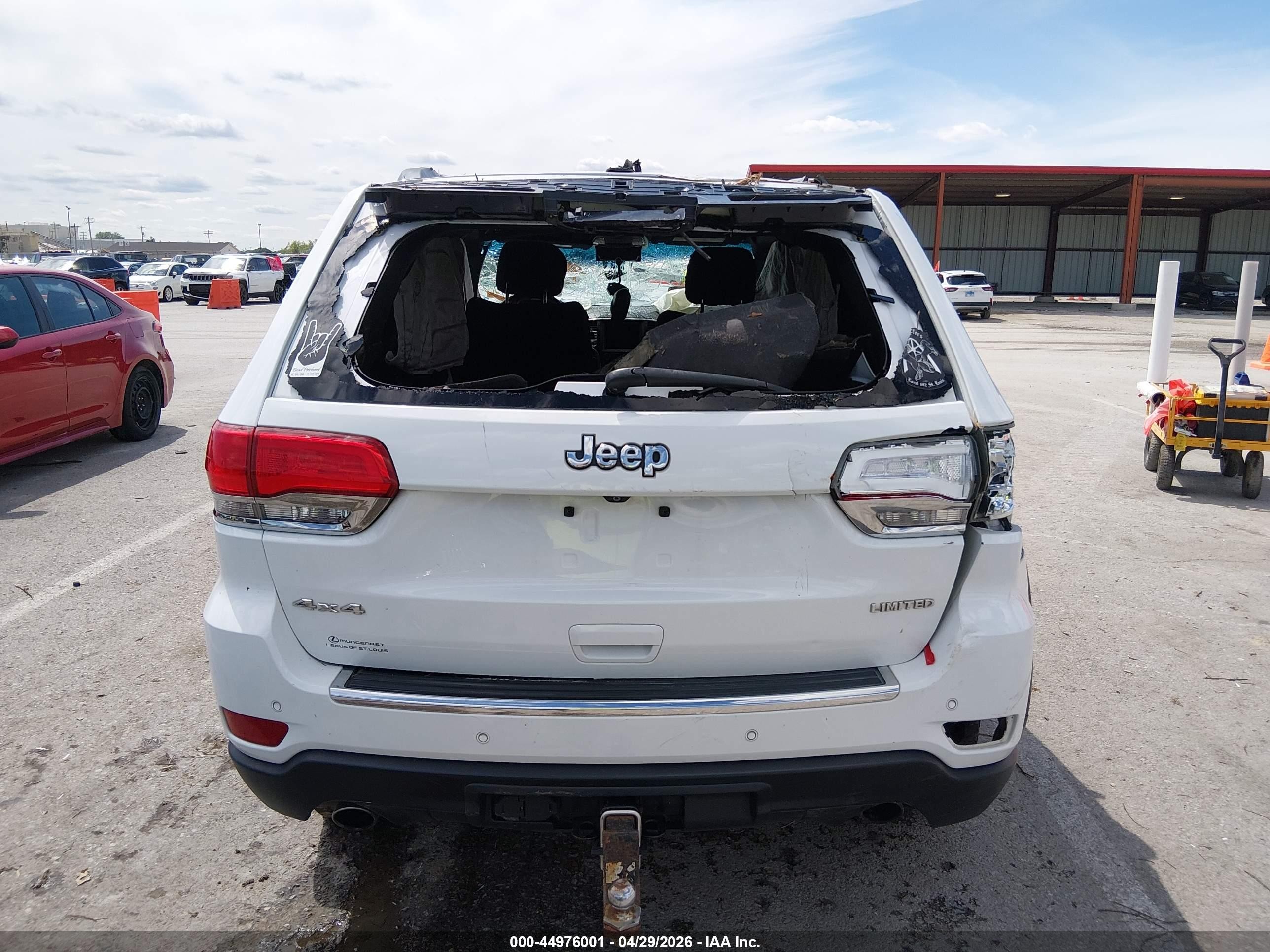 2014 Jeep Grand Cherokee Limited White vin: 1C4RJFBGXEC351022