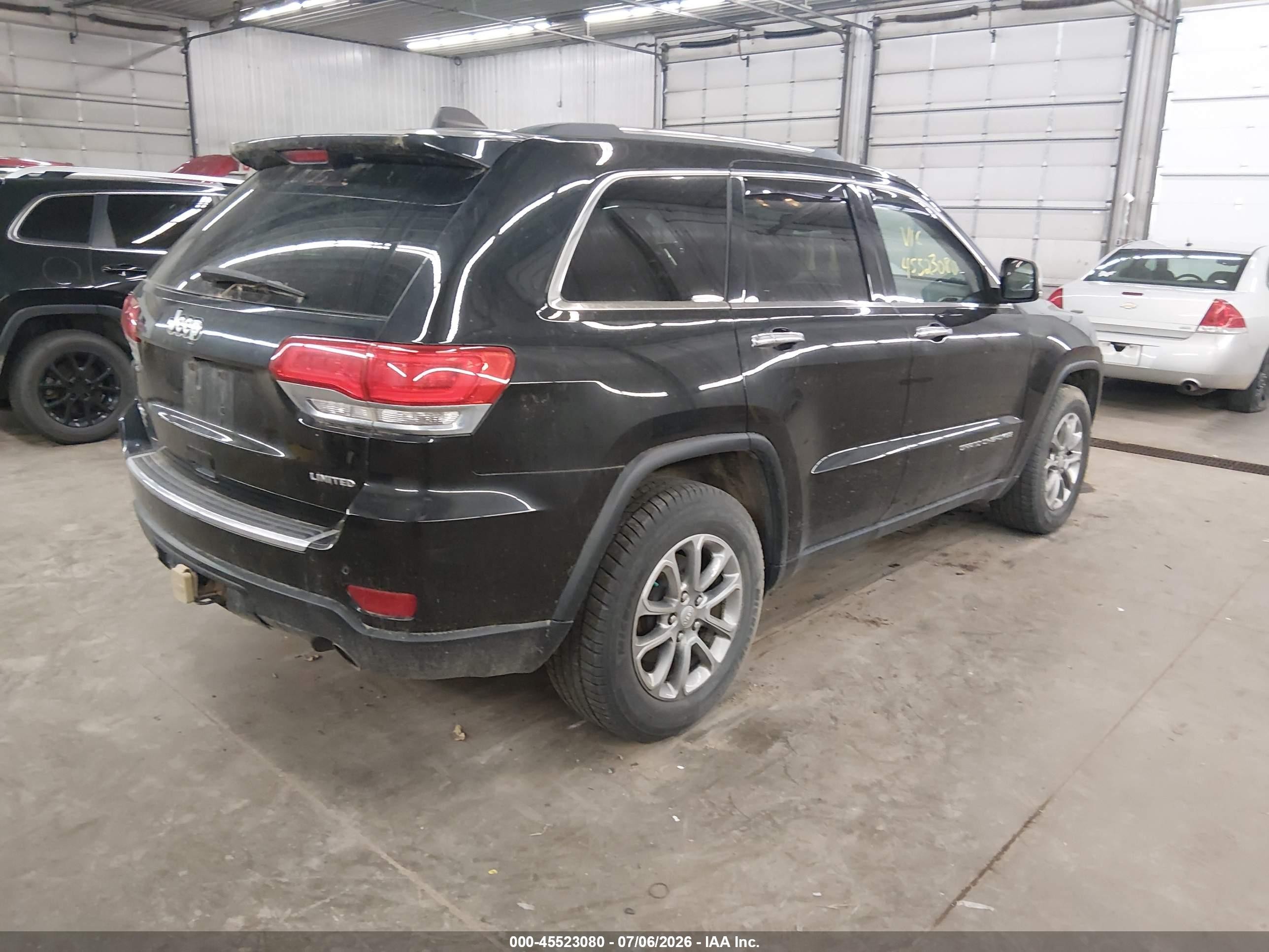 2014 Jeep Grand Cherokee Limited Black vin: 1C4RJFBGXEC355930