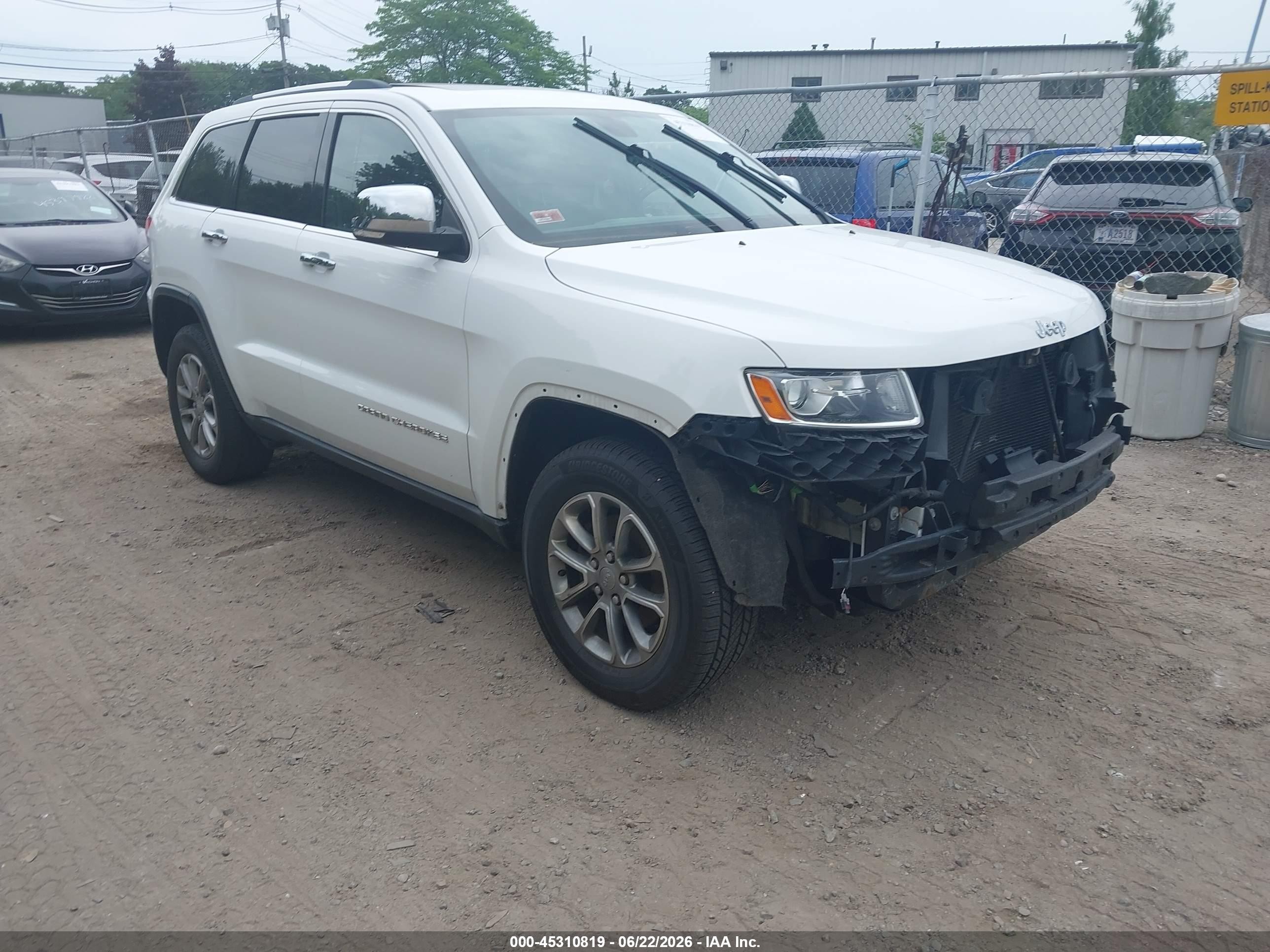 2014 Jeep Grand Cherokee Limited White vin: 1C4RJFBGXEC399765