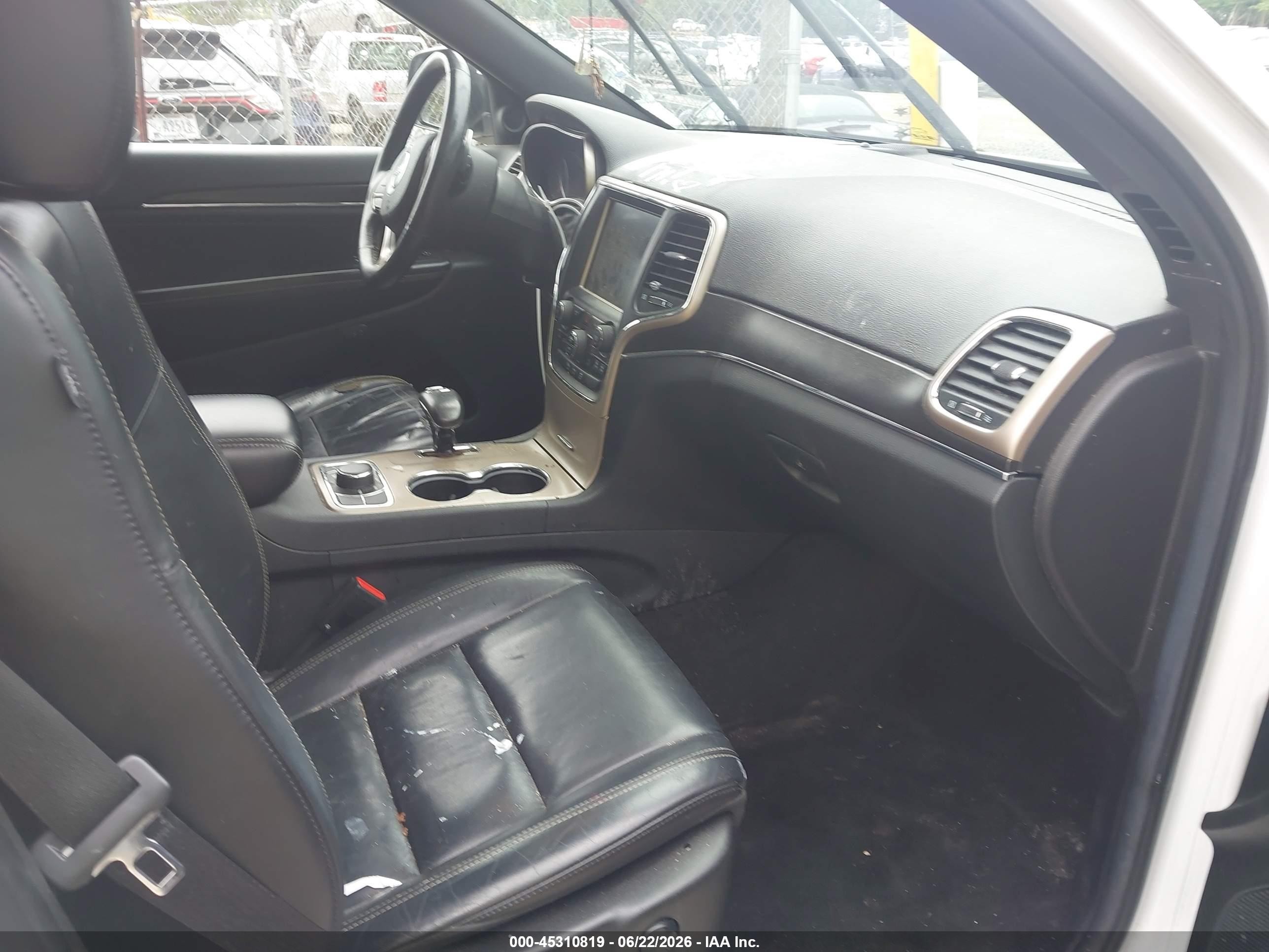 2014 Jeep Grand Cherokee Limited White vin: 1C4RJFBGXEC399765