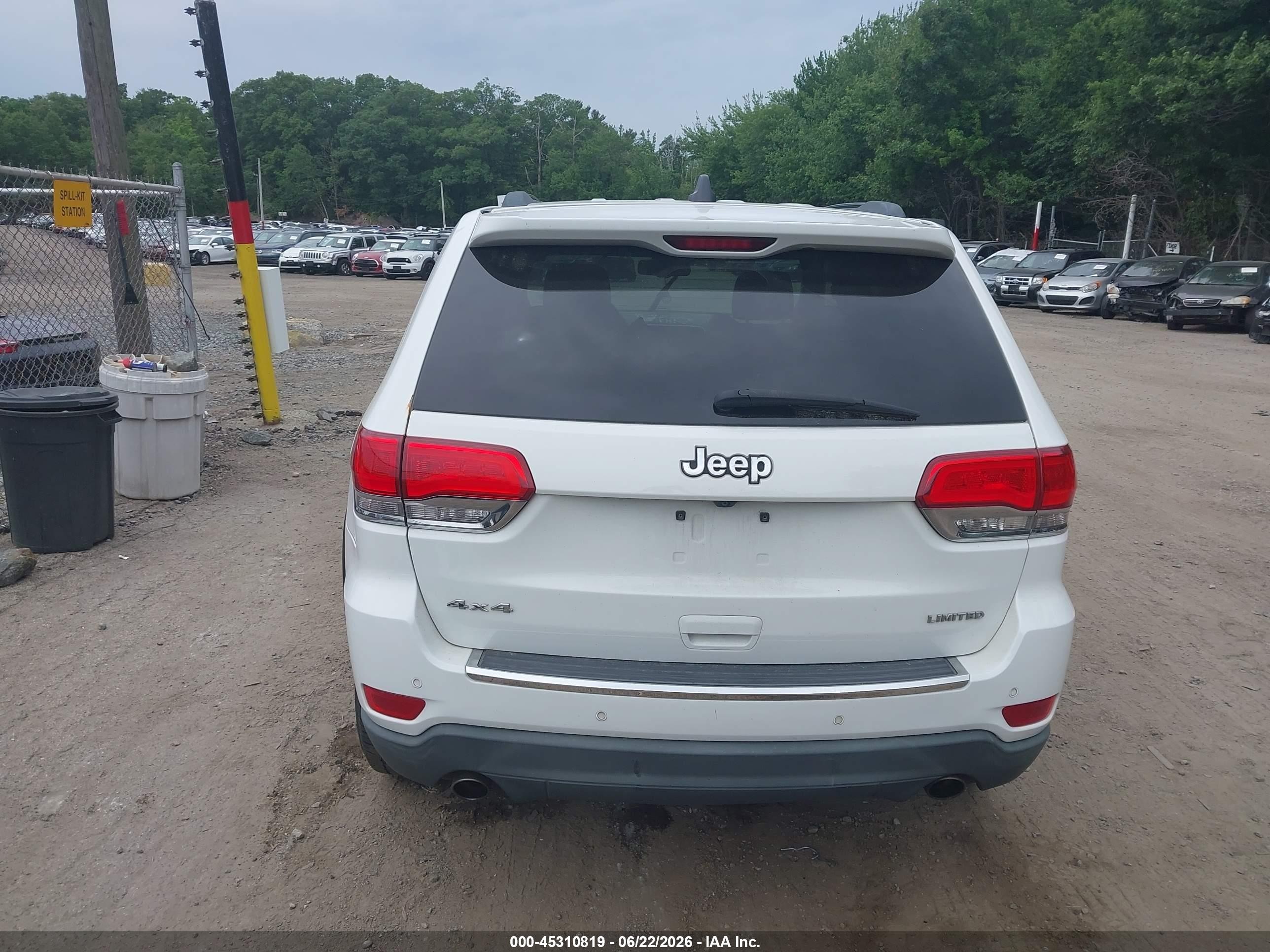 2014 Jeep Grand Cherokee Limited White vin: 1C4RJFBGXEC399765