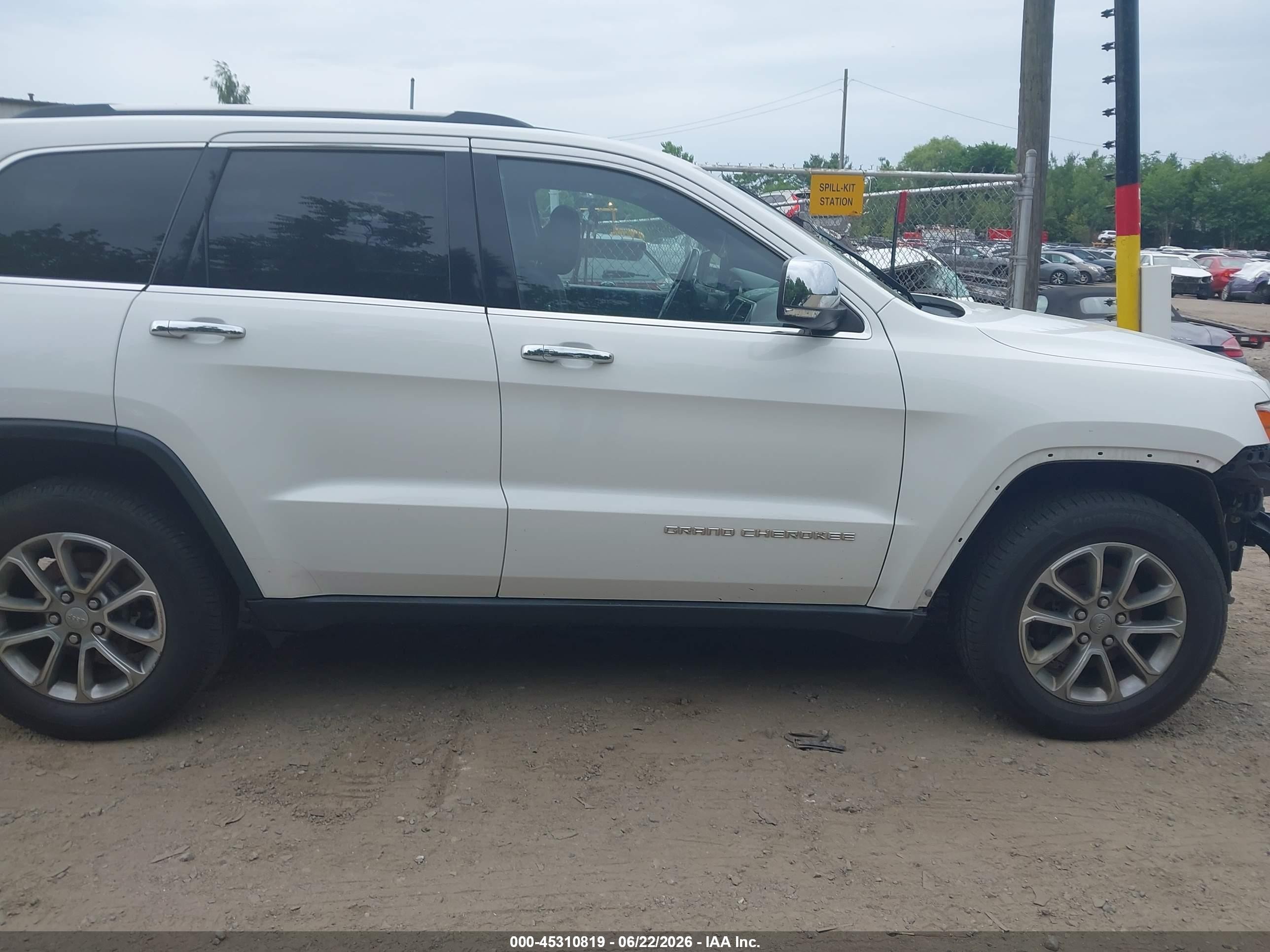 2014 Jeep Grand Cherokee Limited White vin: 1C4RJFBGXEC399765
