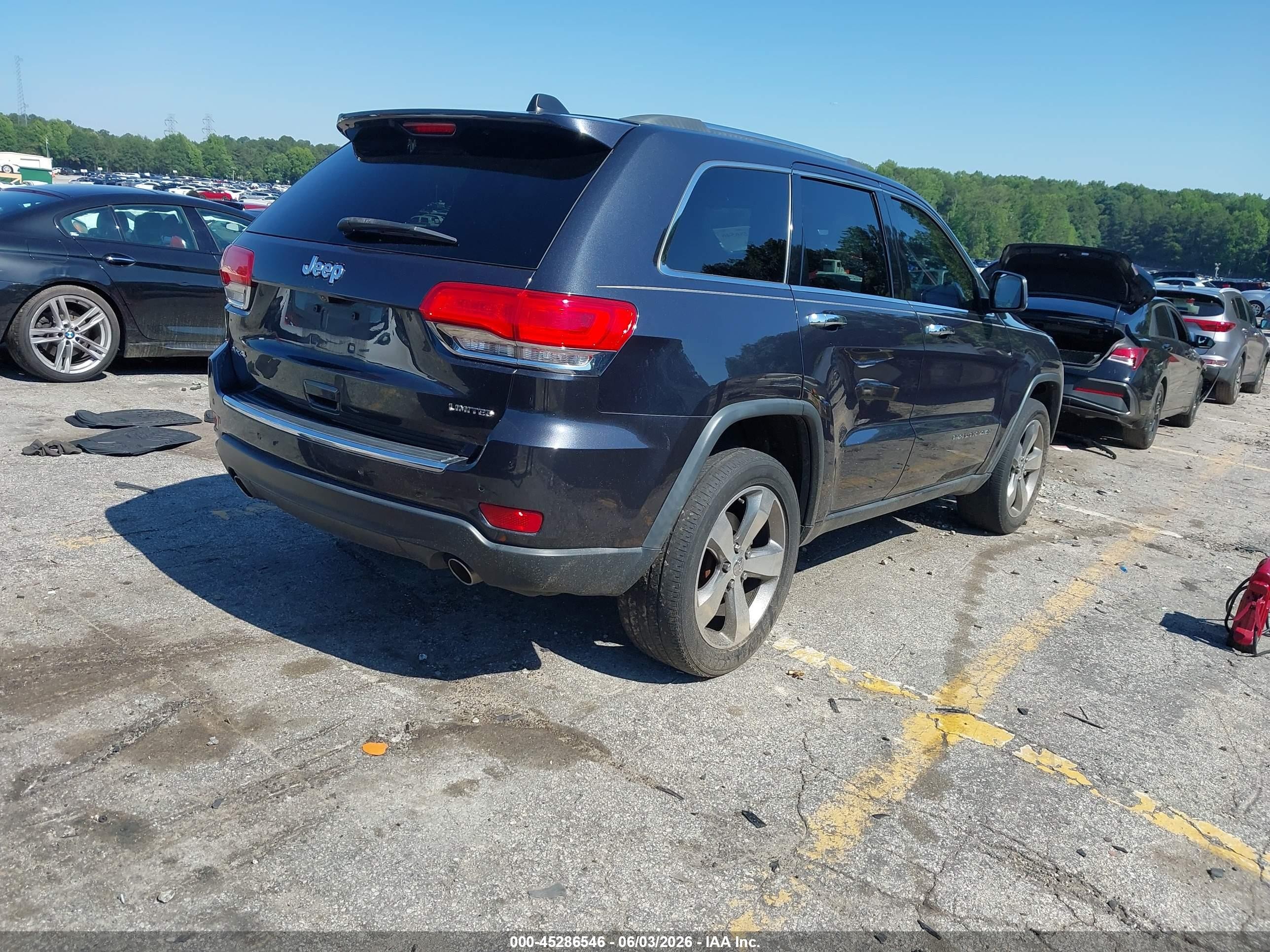 2014 Jeep Grand Cherokee Limited Black vin: 1C4RJFBGXEC400042