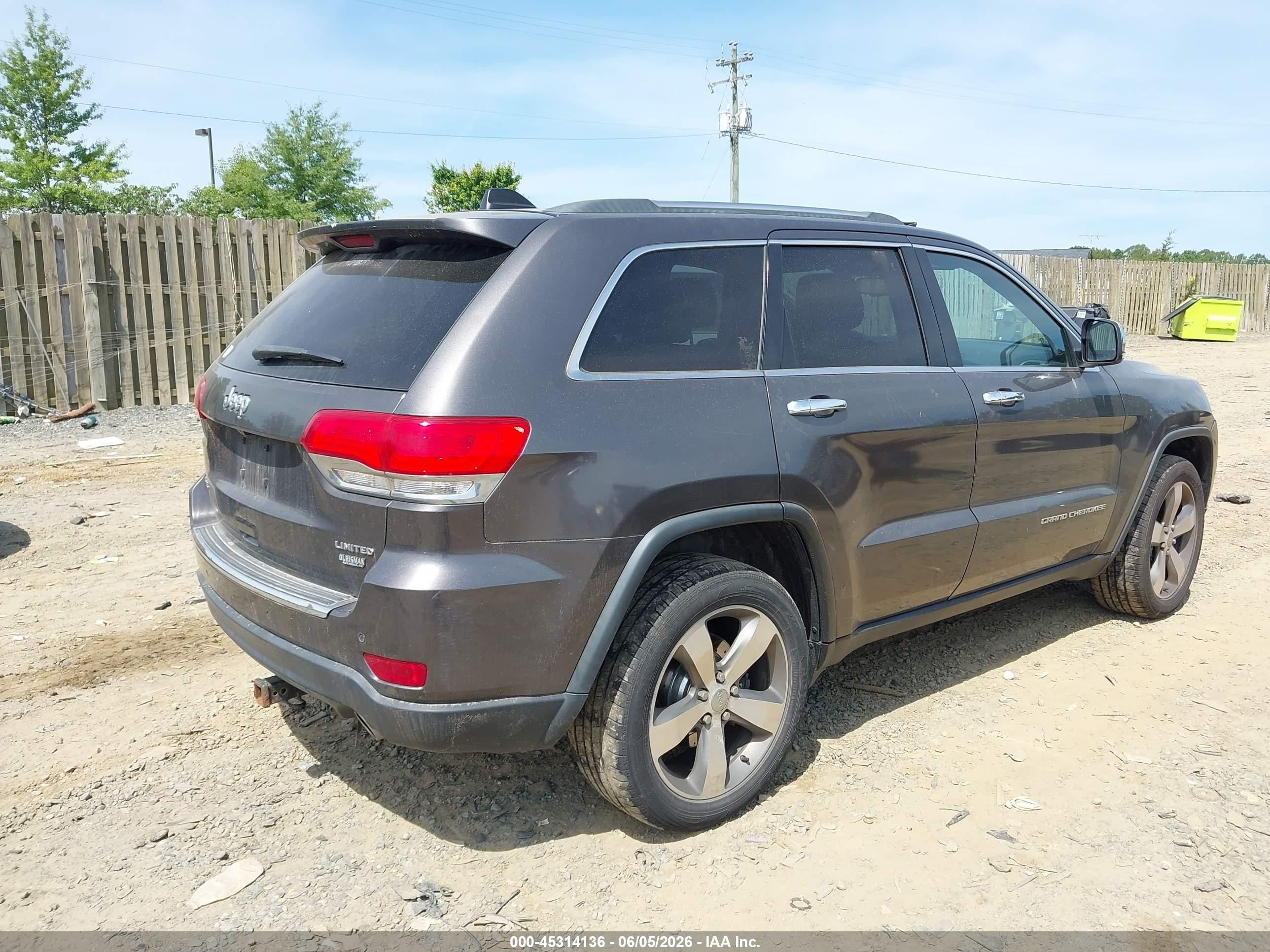 2014 Jeep Grand Cherokee Limited Dark Brown vin: 1C4RJFBGXEC400624