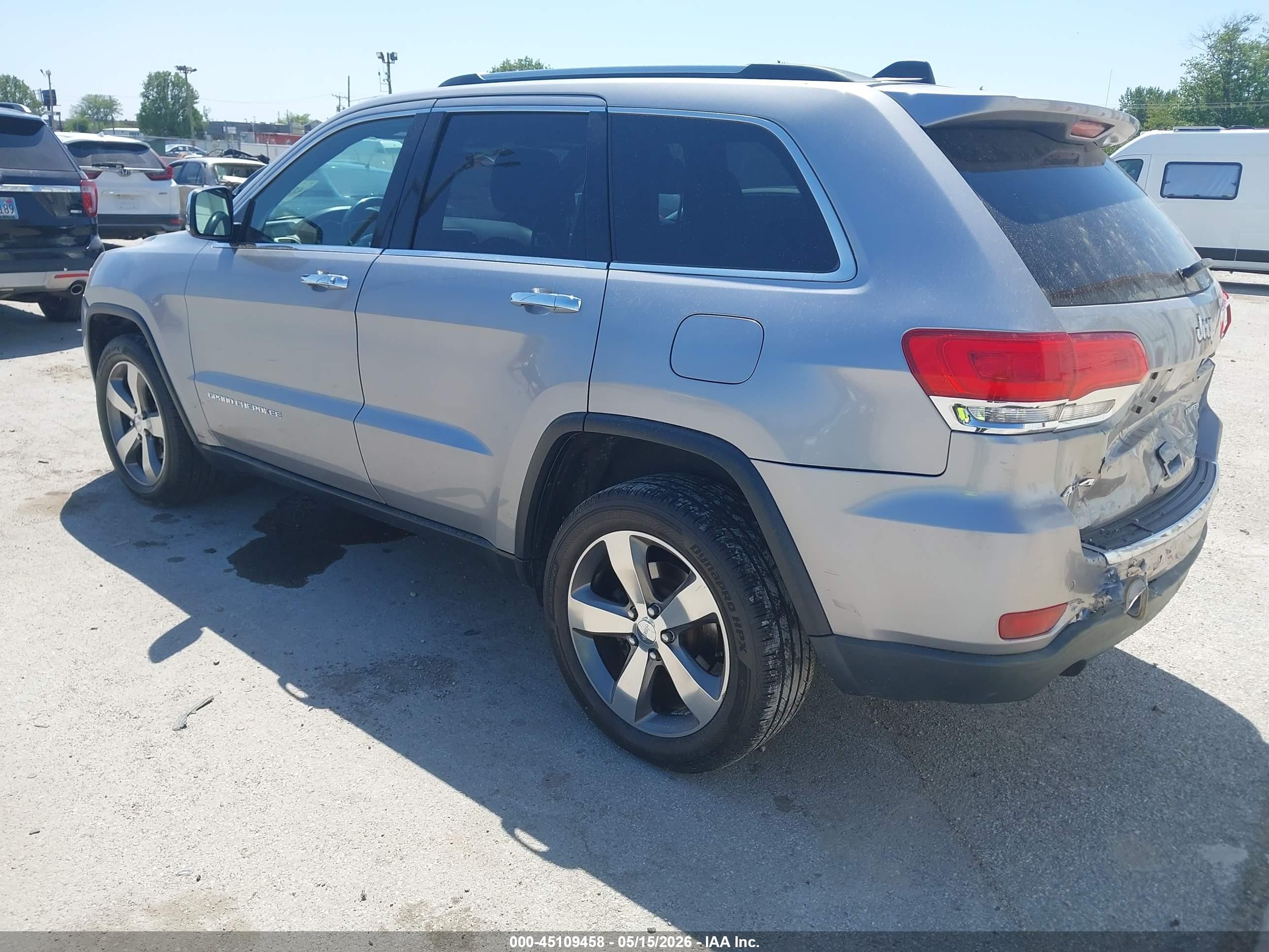 2014 Jeep Grand Cherokee Limited Gray vin: 1C4RJFBGXEC486677