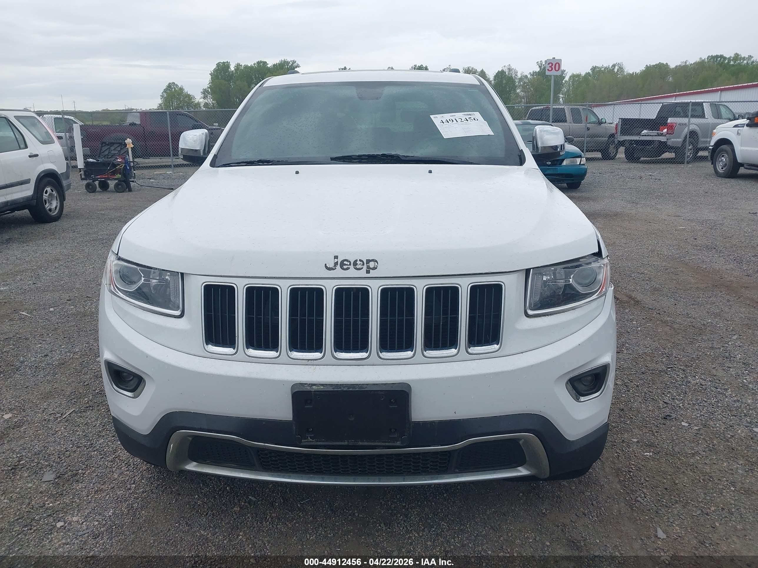 2014 Jeep Grand Cherokee Limited Белый vin: 1C4RJFBGXEC497999
