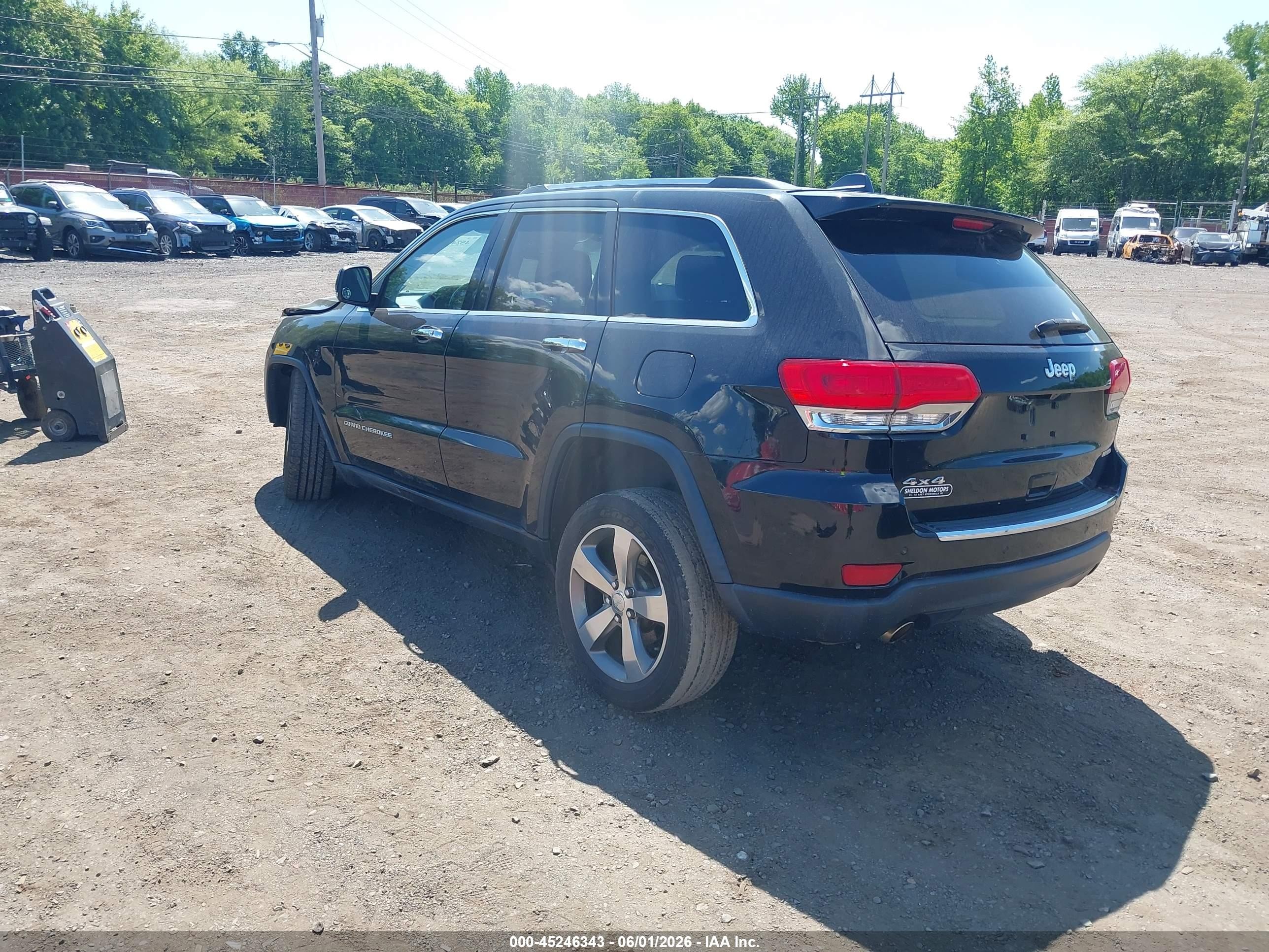 2014 Jeep Grand Cherokee Limited Black vin: 1C4RJFBGXEC526692