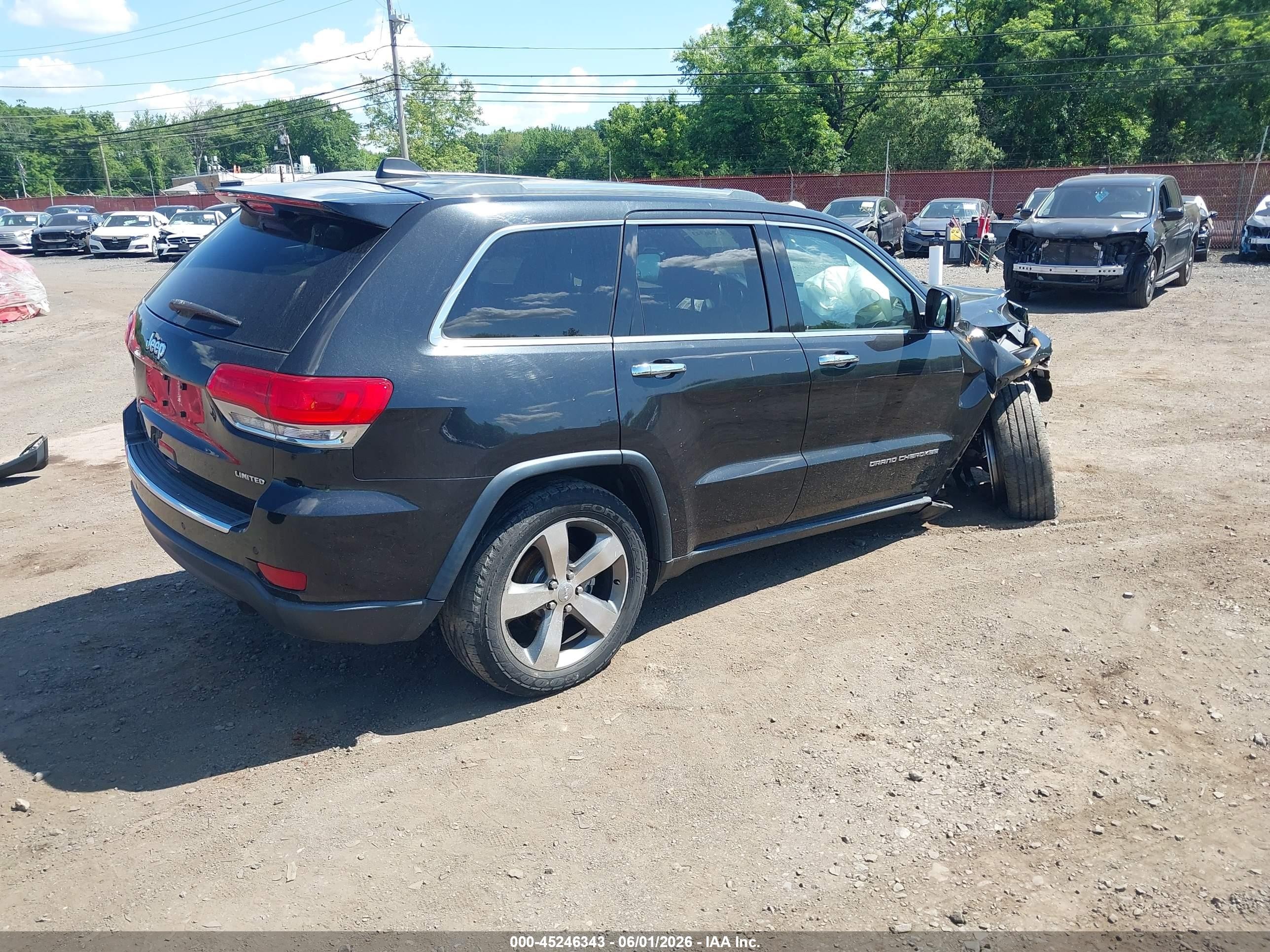 2014 Jeep Grand Cherokee Limited Black vin: 1C4RJFBGXEC526692