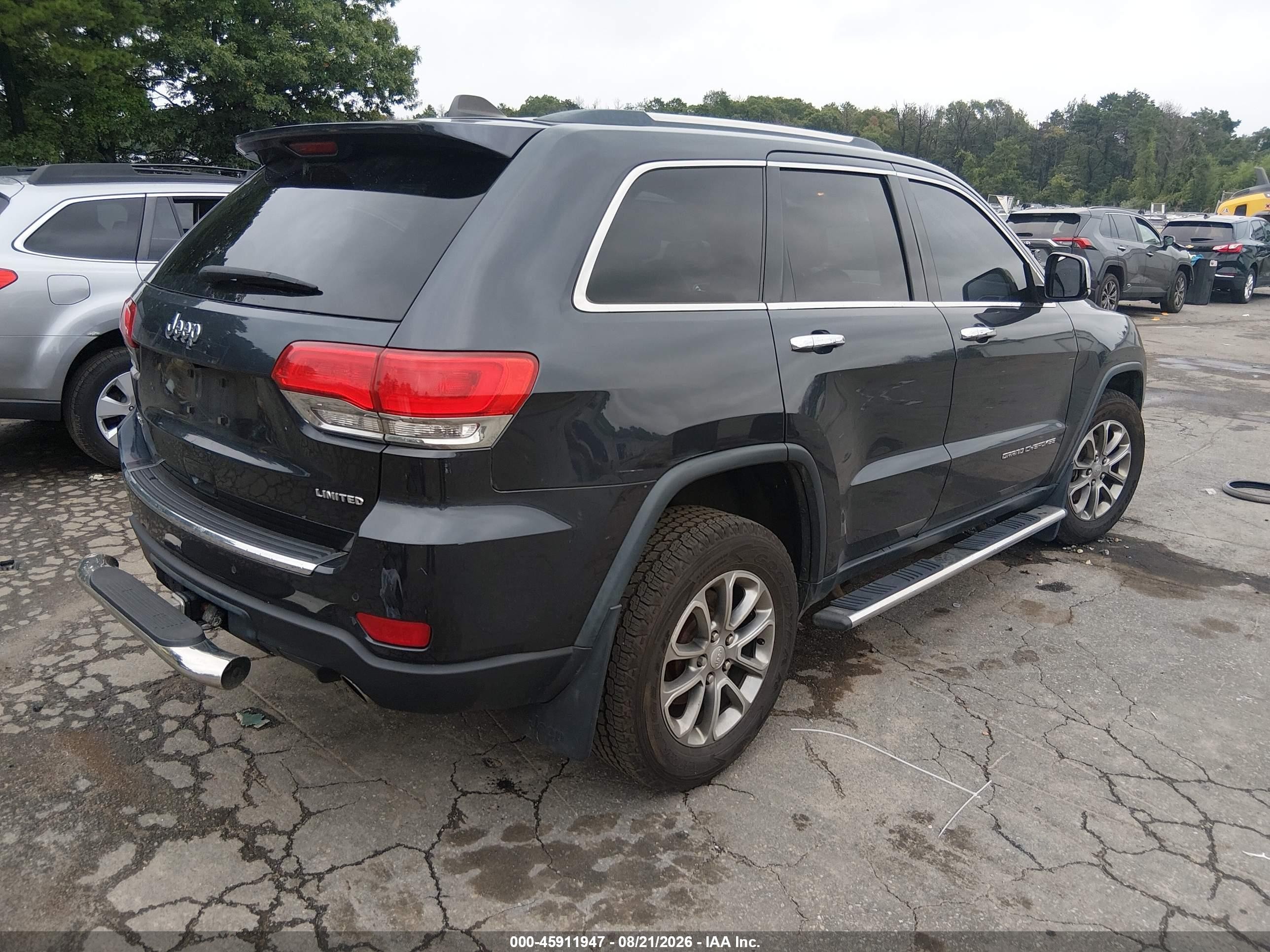2014 Jeep Grand Cherokee Limited Black vin: 1C4RJFBGXEC543203