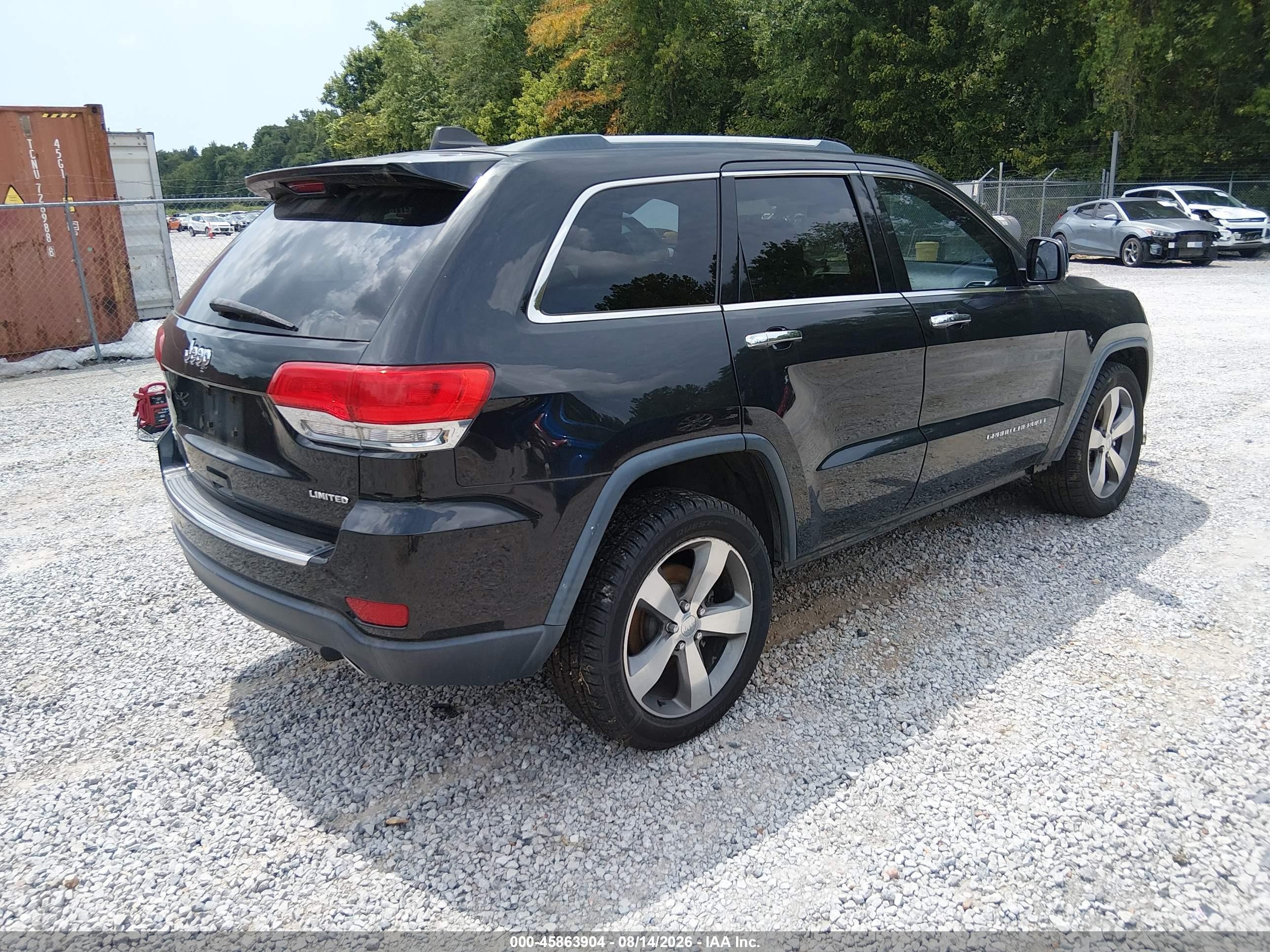 2014 Jeep Grand Cherokee Limited Черный vin: 1C4RJFBGXEC547106