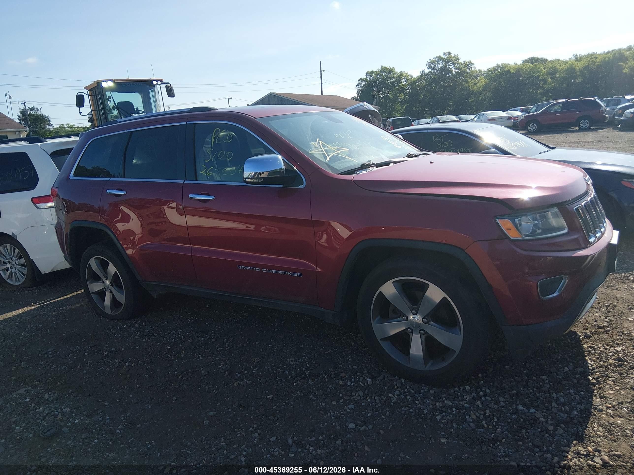 2014 Jeep Grand Cherokee Limited Красный vin: 1C4RJFBGXEC578288