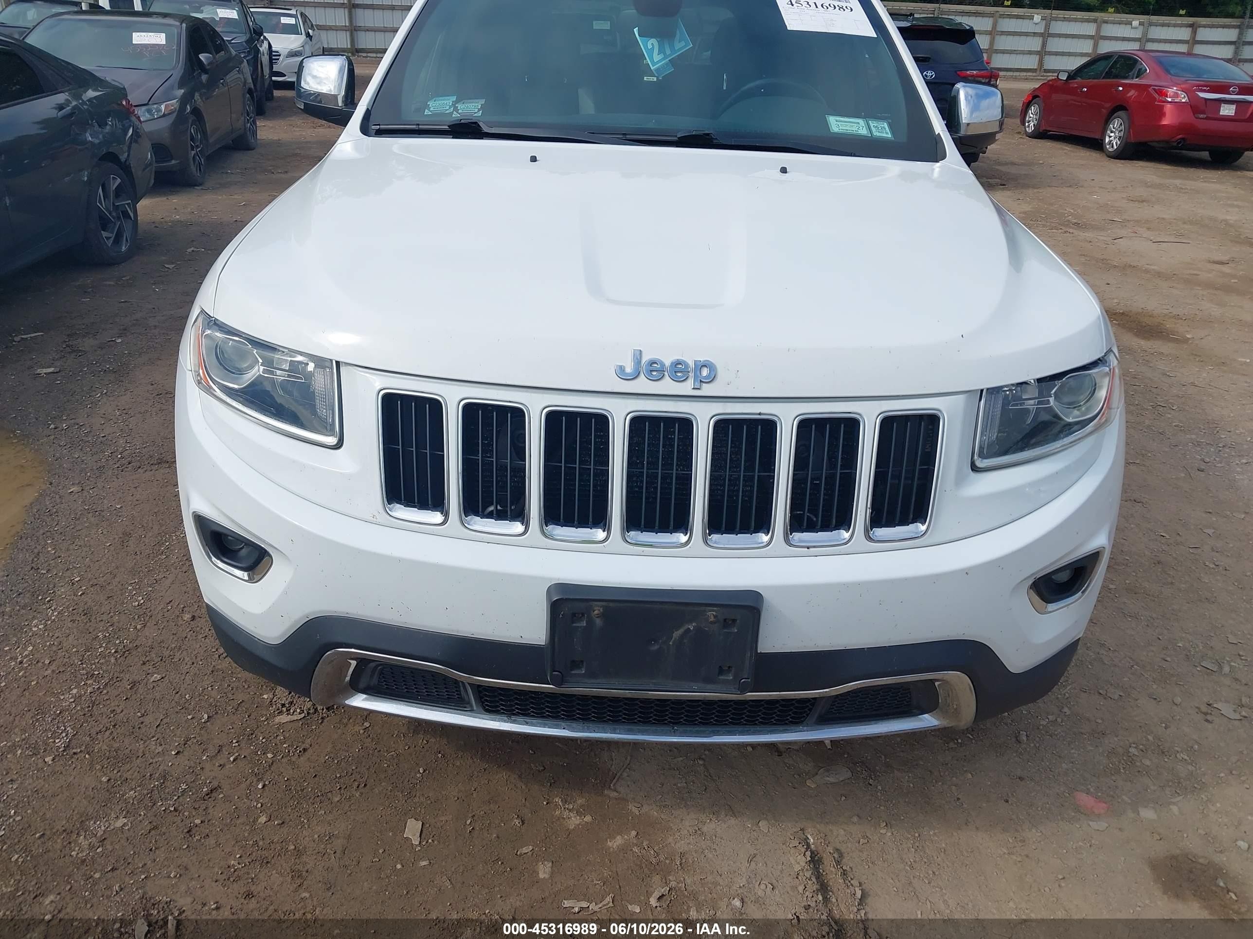 2015 Jeep Grand Cherokee Limited White vin: 1C4RJFBGXFC113334