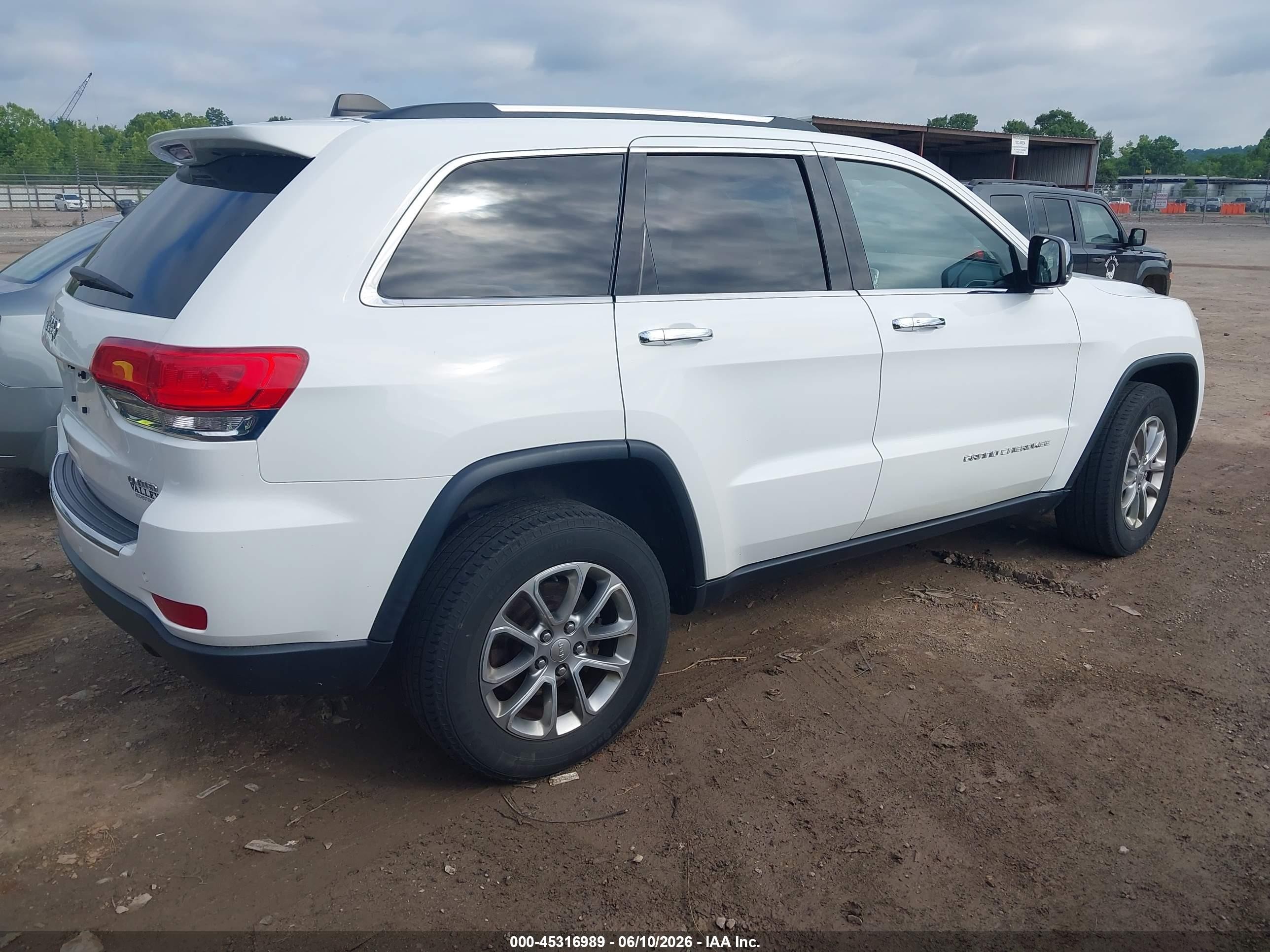 2015 Jeep Grand Cherokee Limited White vin: 1C4RJFBGXFC113334