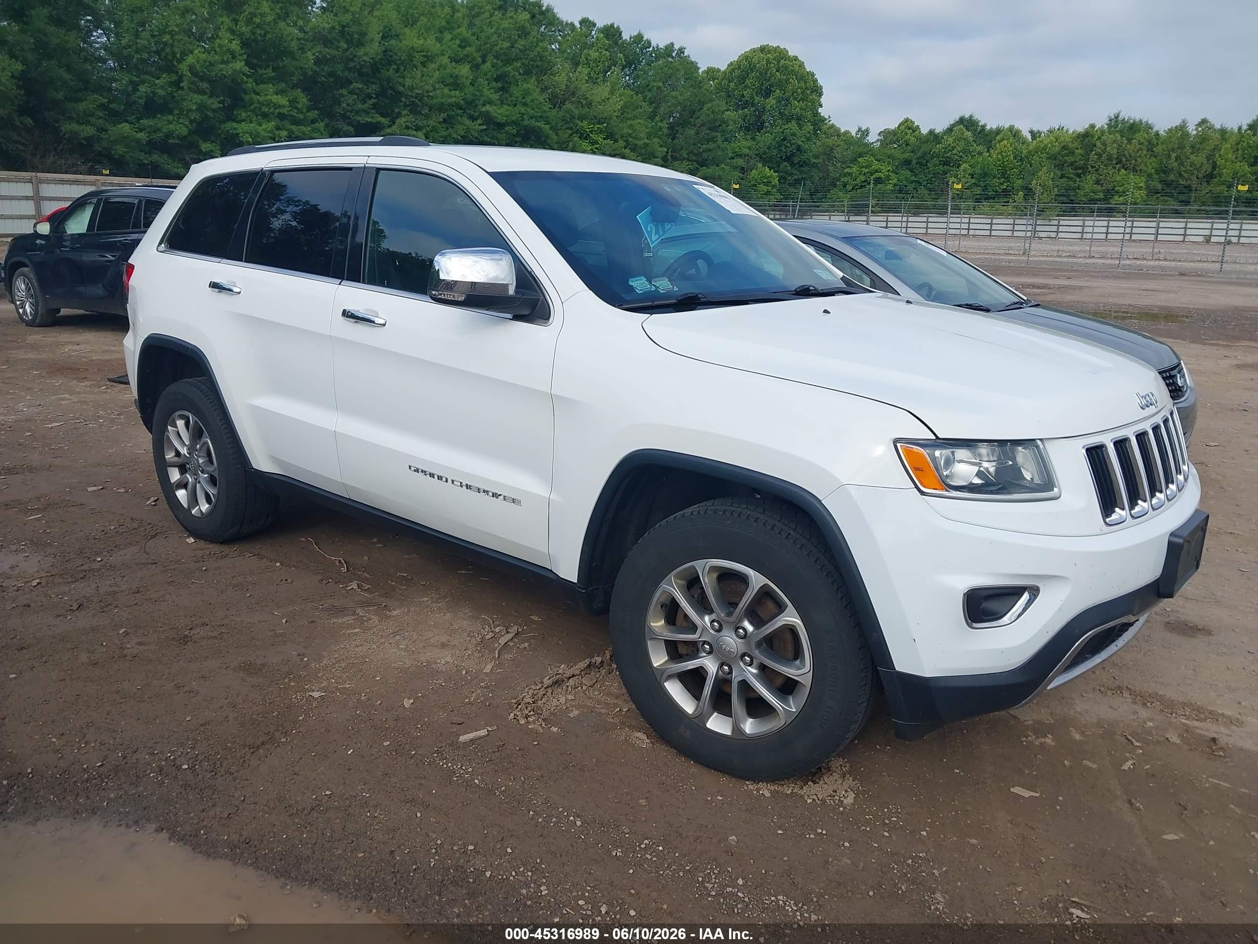 2015 Jeep Grand Cherokee Limited White vin: 1C4RJFBGXFC113334