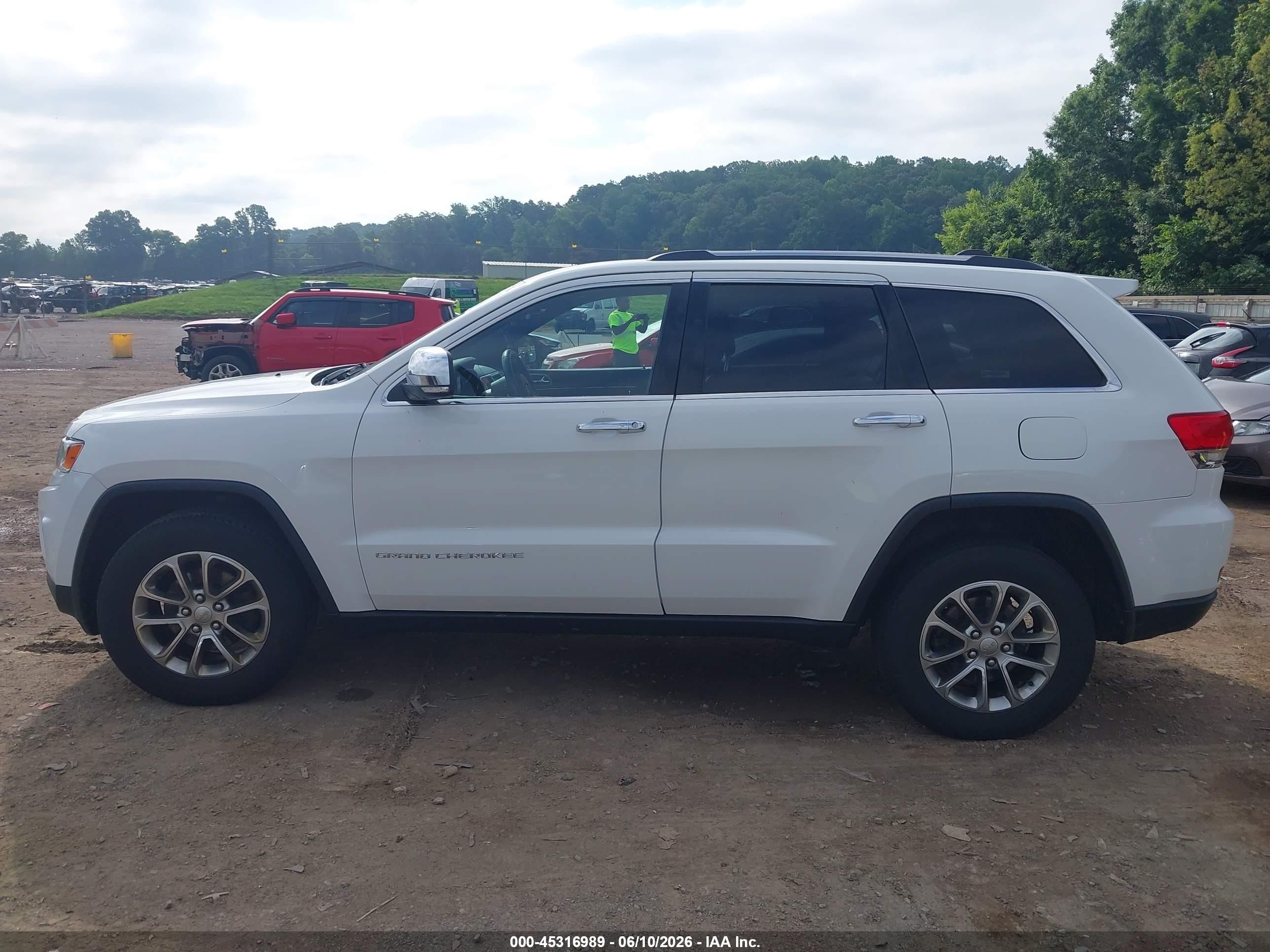 2015 Jeep Grand Cherokee Limited White vin: 1C4RJFBGXFC113334
